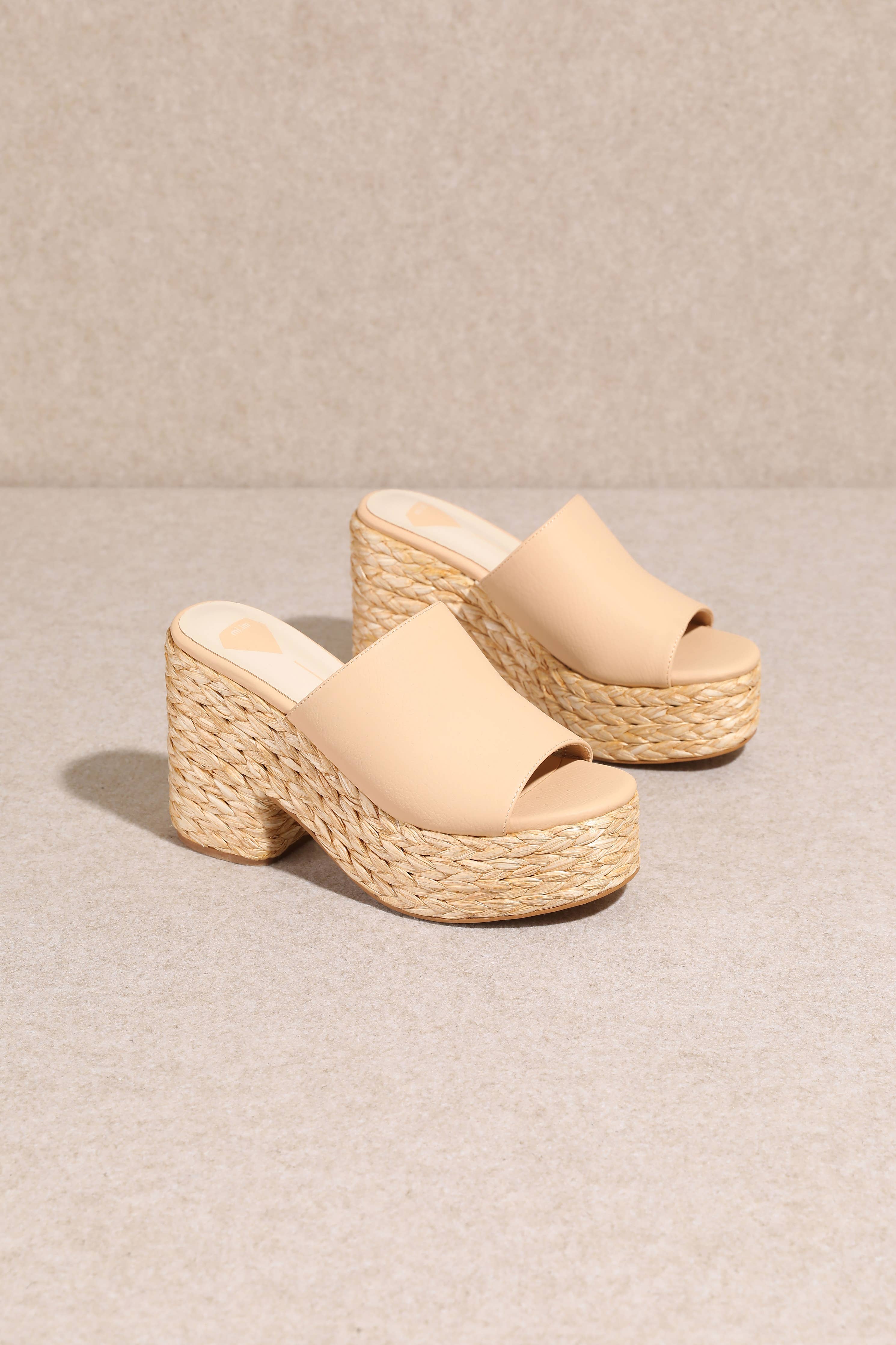 ASHLYN RAFFIA HEELS