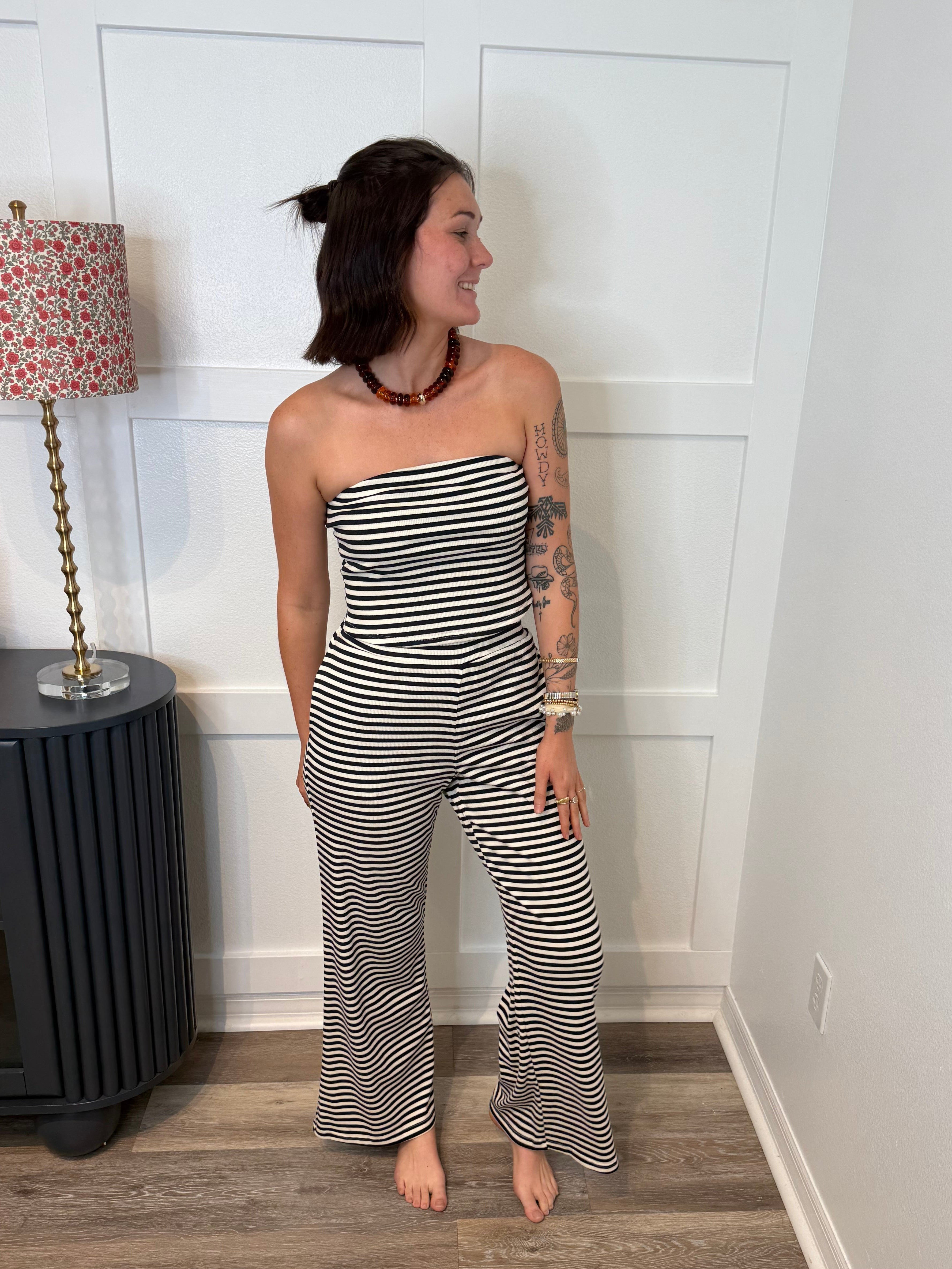 Striped Tube Top Set