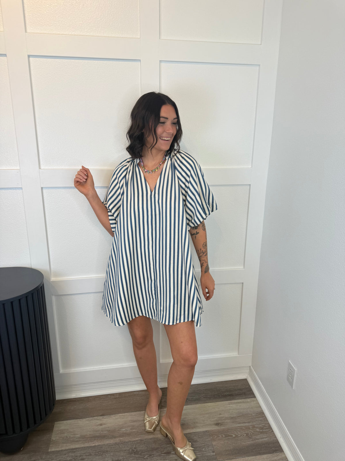 Striped Midi Dress