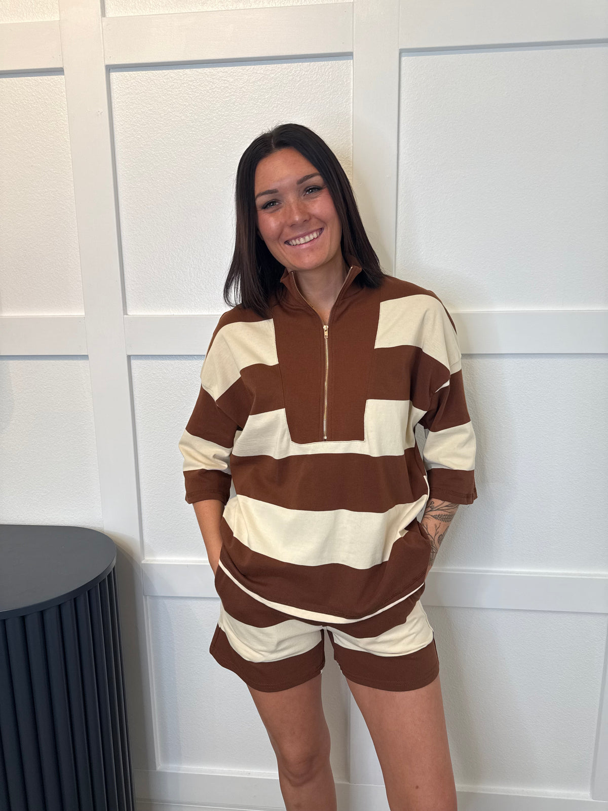The Espresso Stripe Set