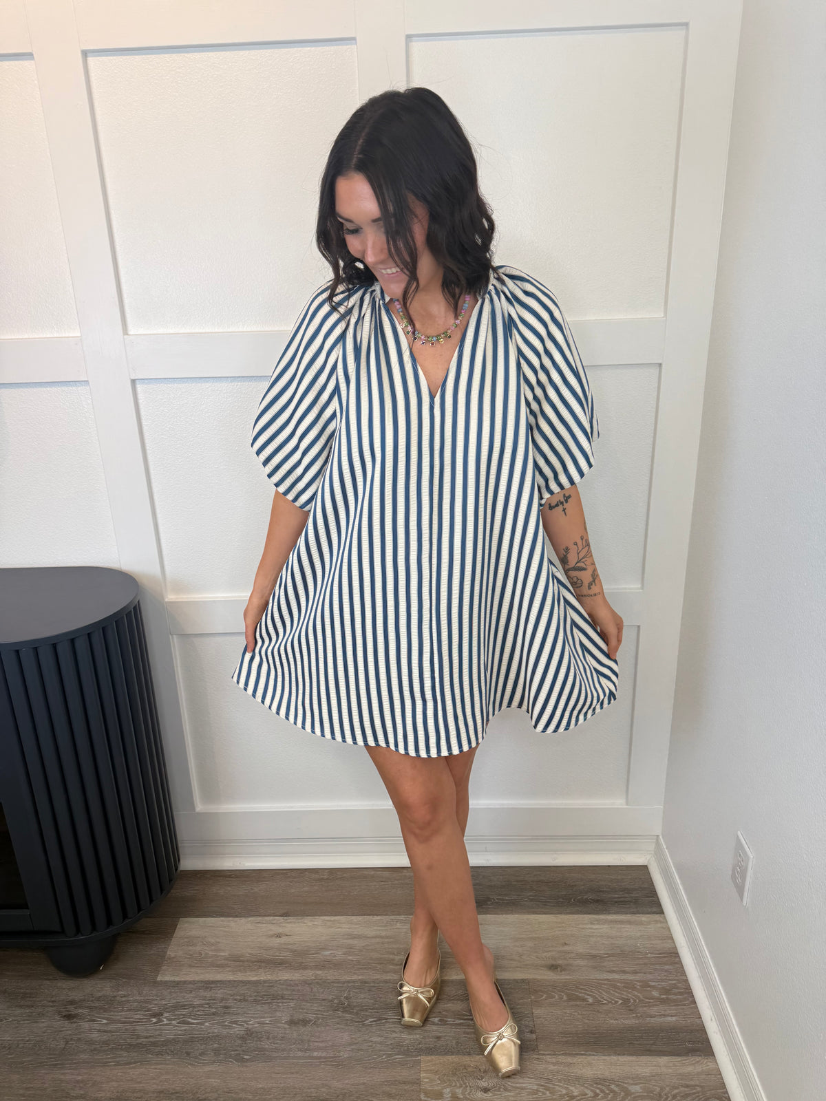 Striped Midi Dress