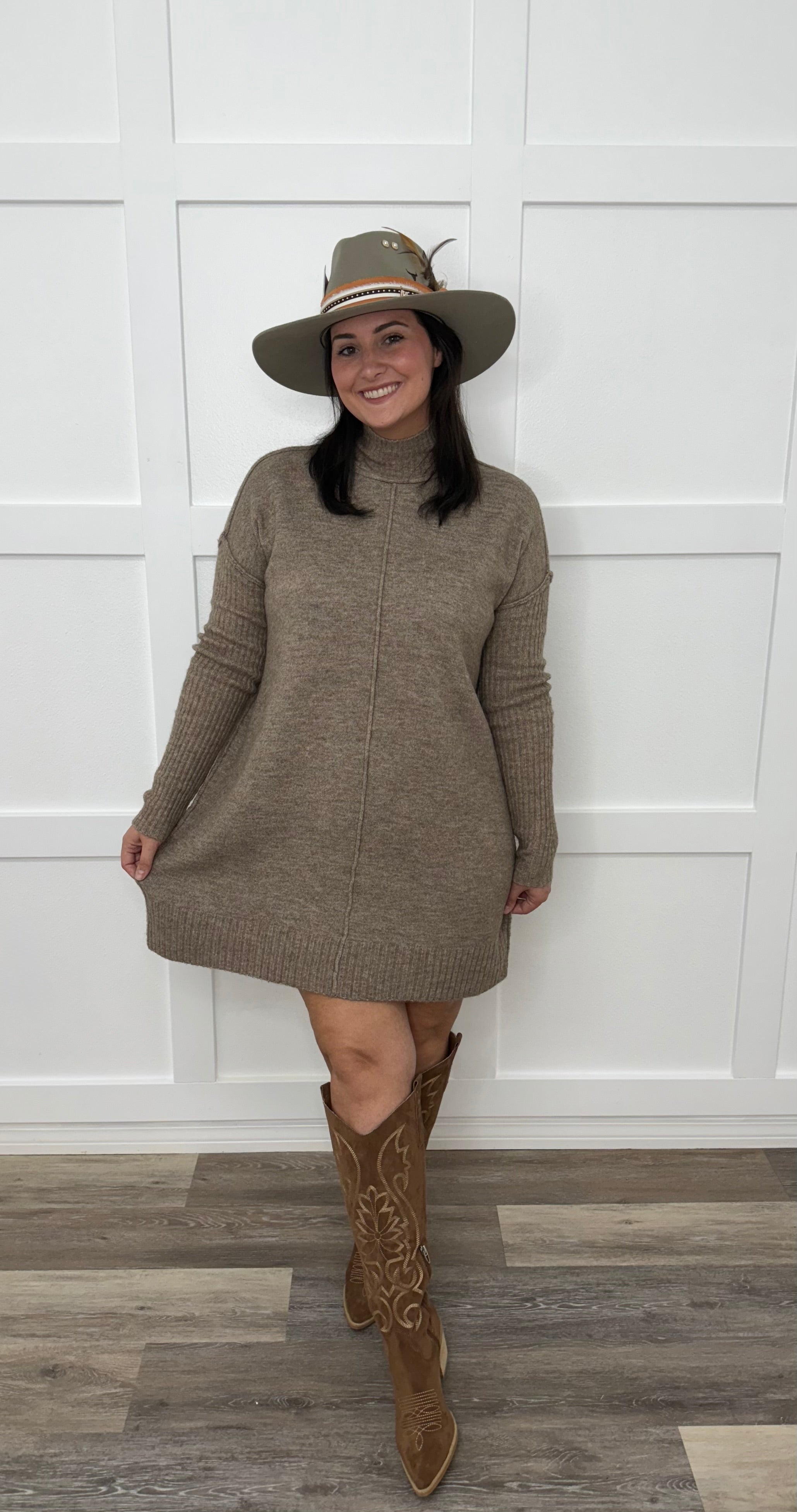 Falling For Mocha Dress