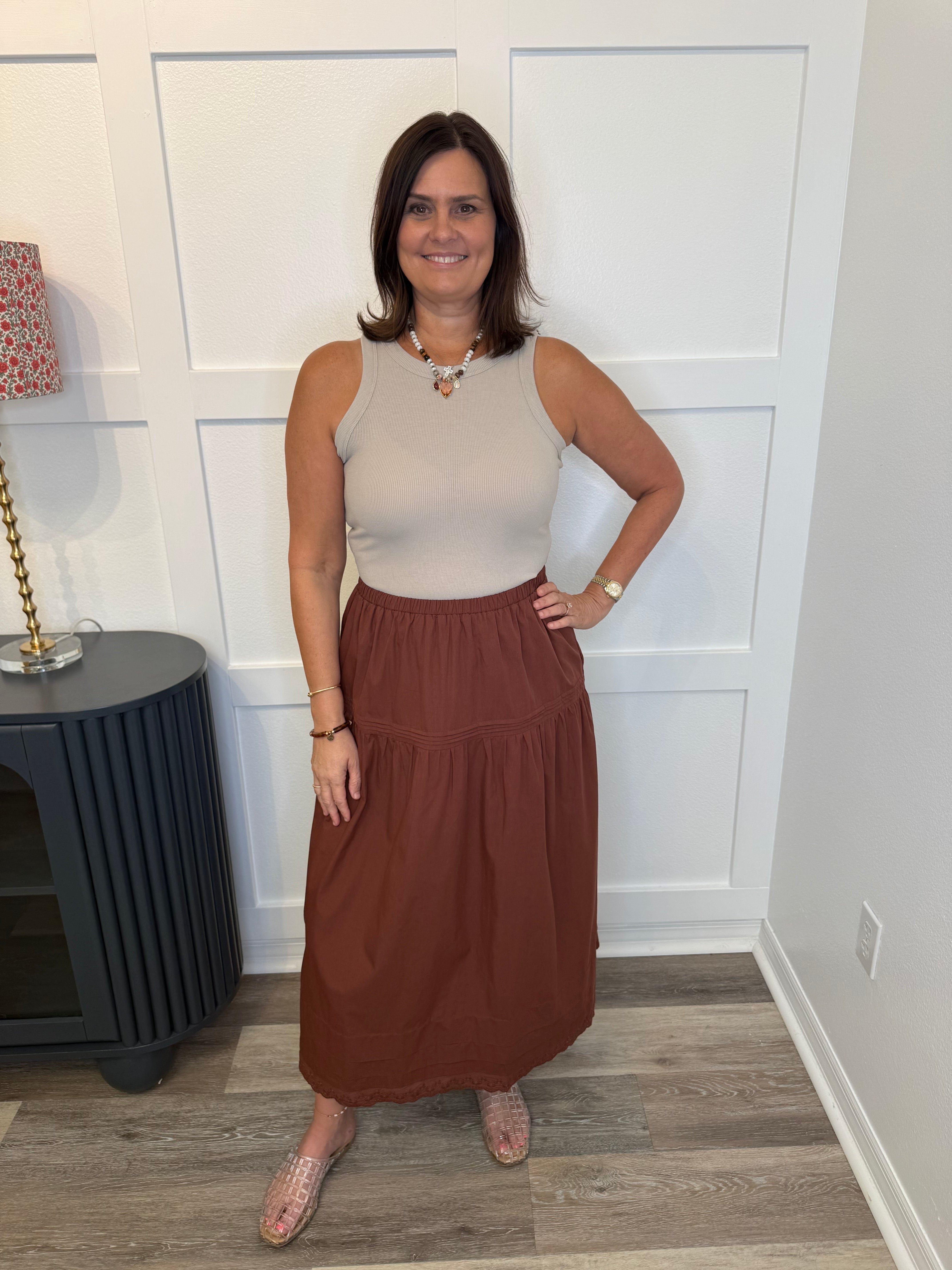 Chocolate Maxi Skirt