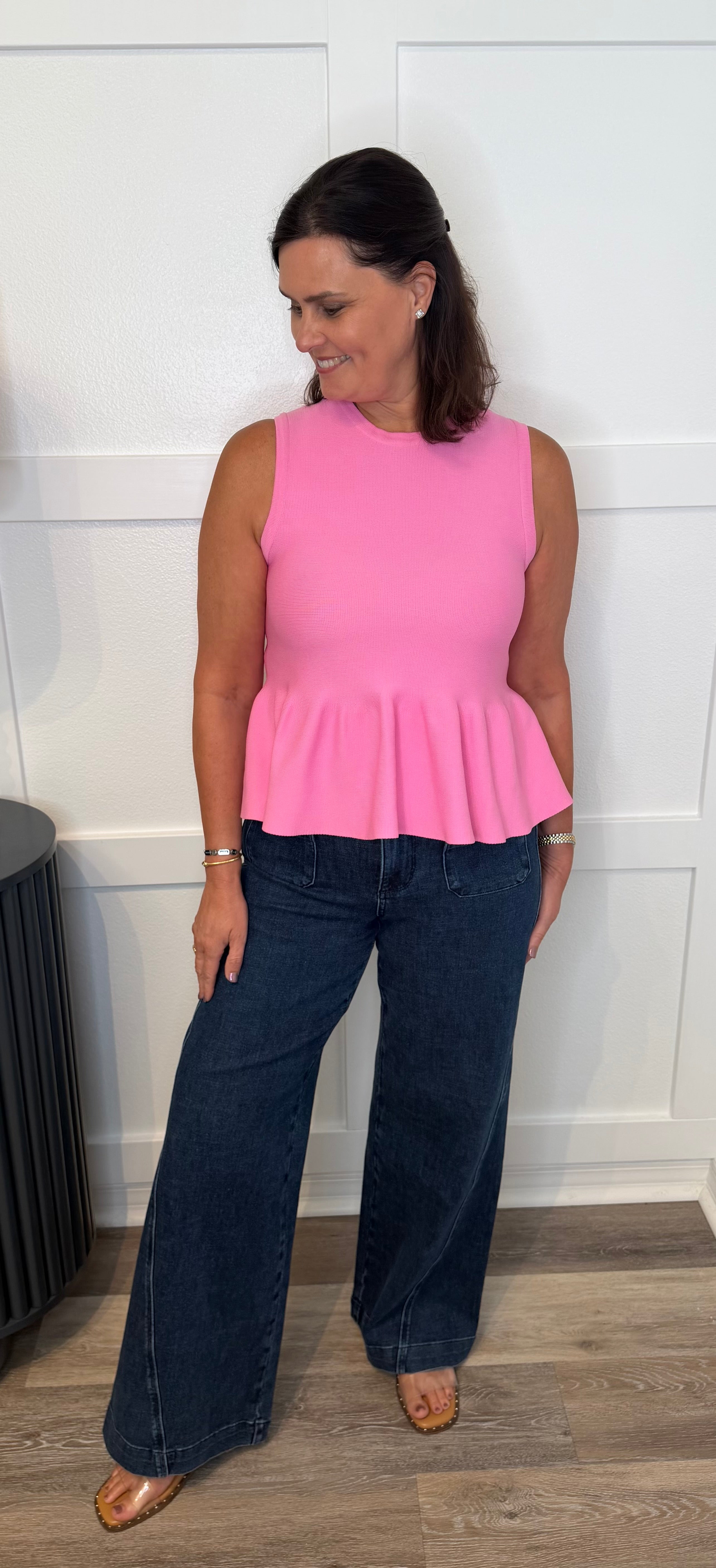 Pink Ruffle top