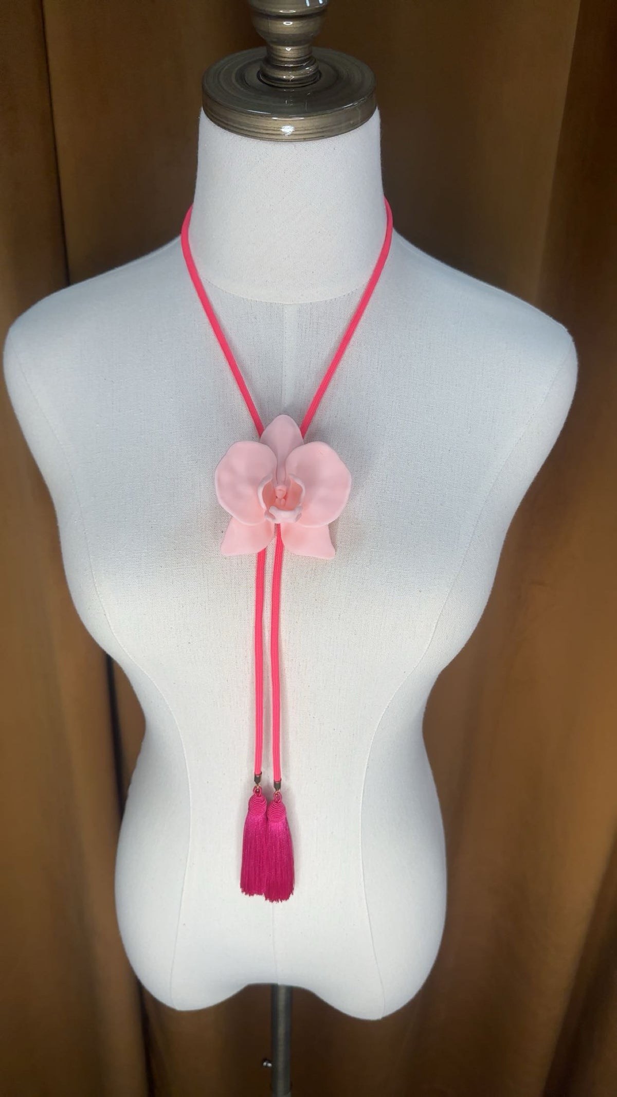 Orchid Bolo Blush Pink with Neon Pink & Fuchsia