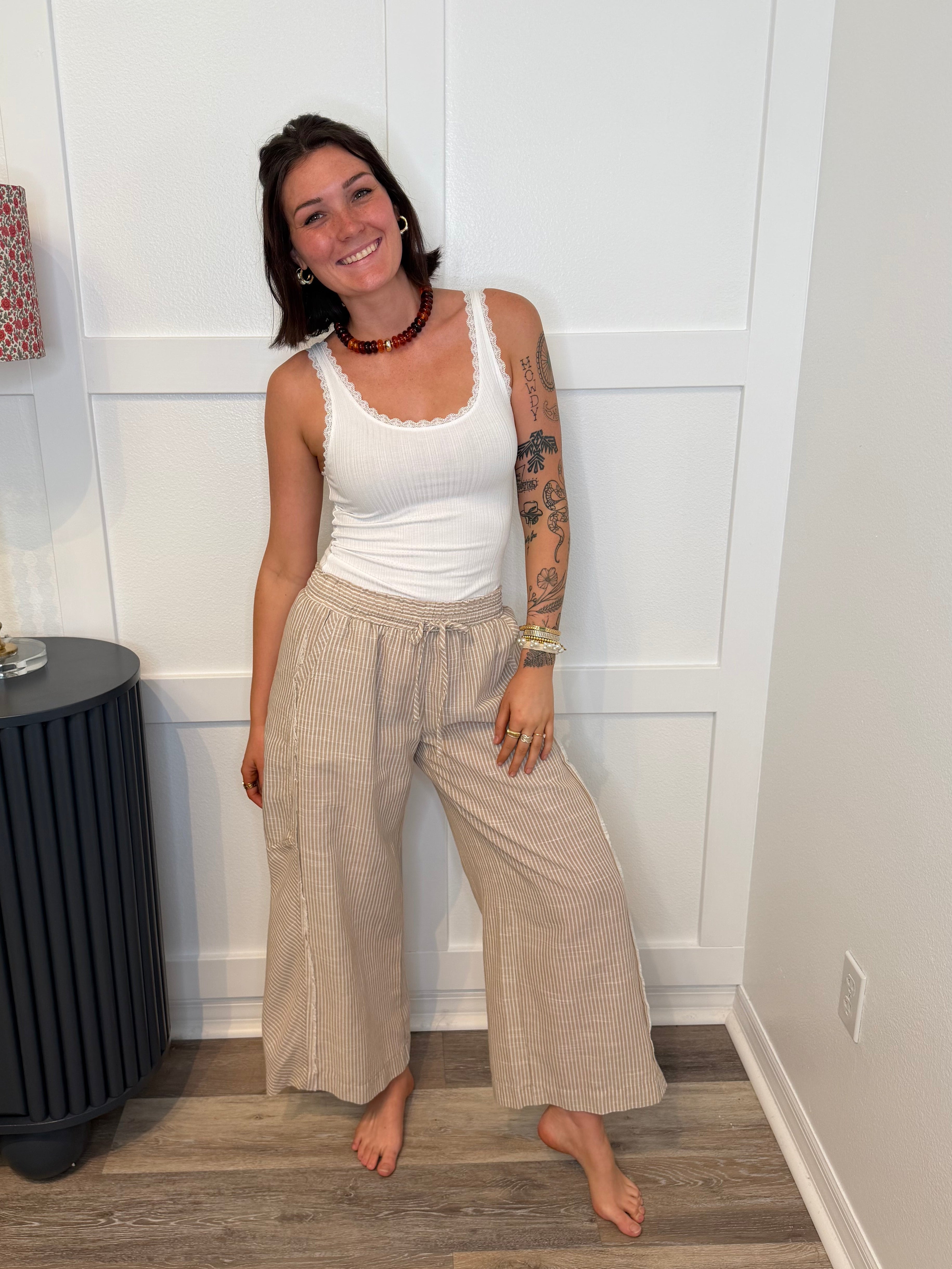 Striped Linen Pants