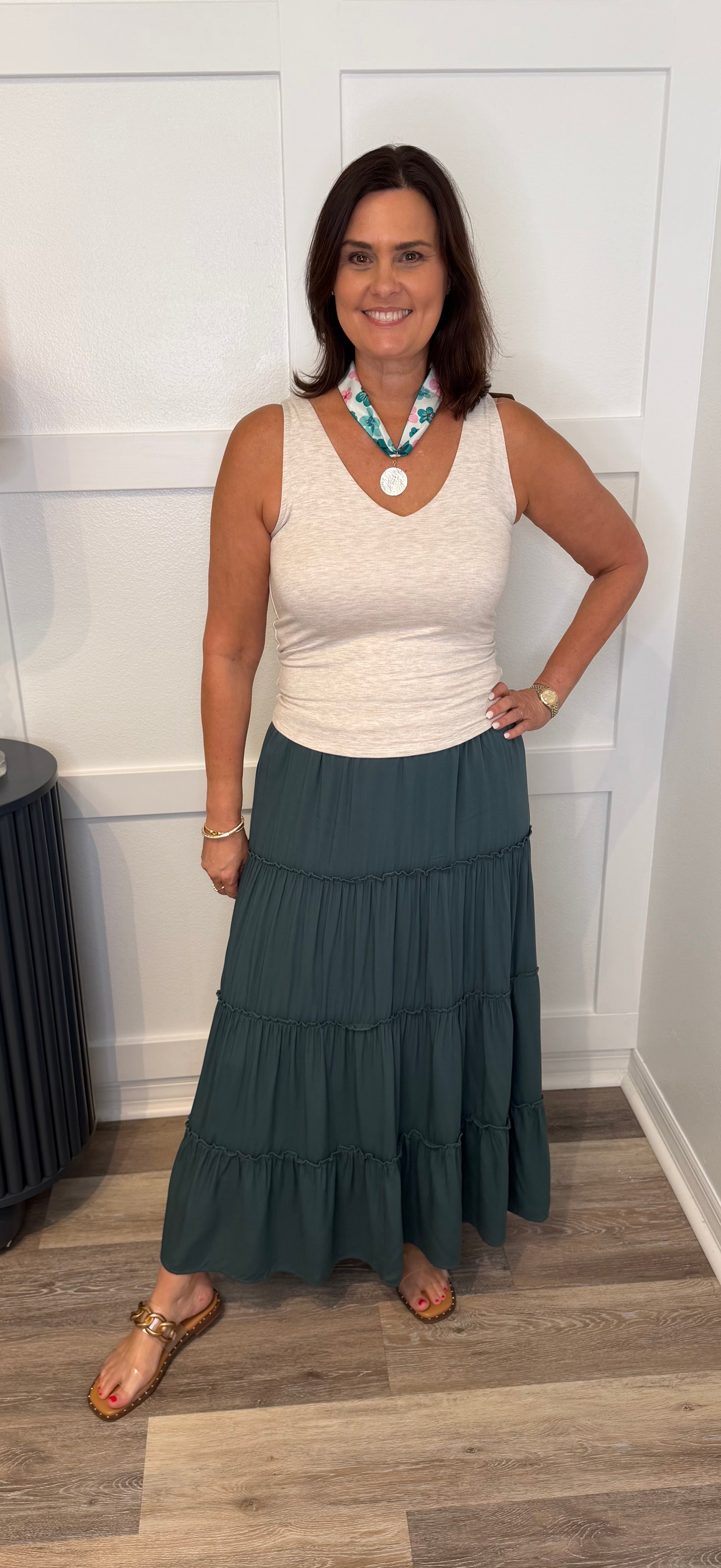 Teal Maxi Skirt