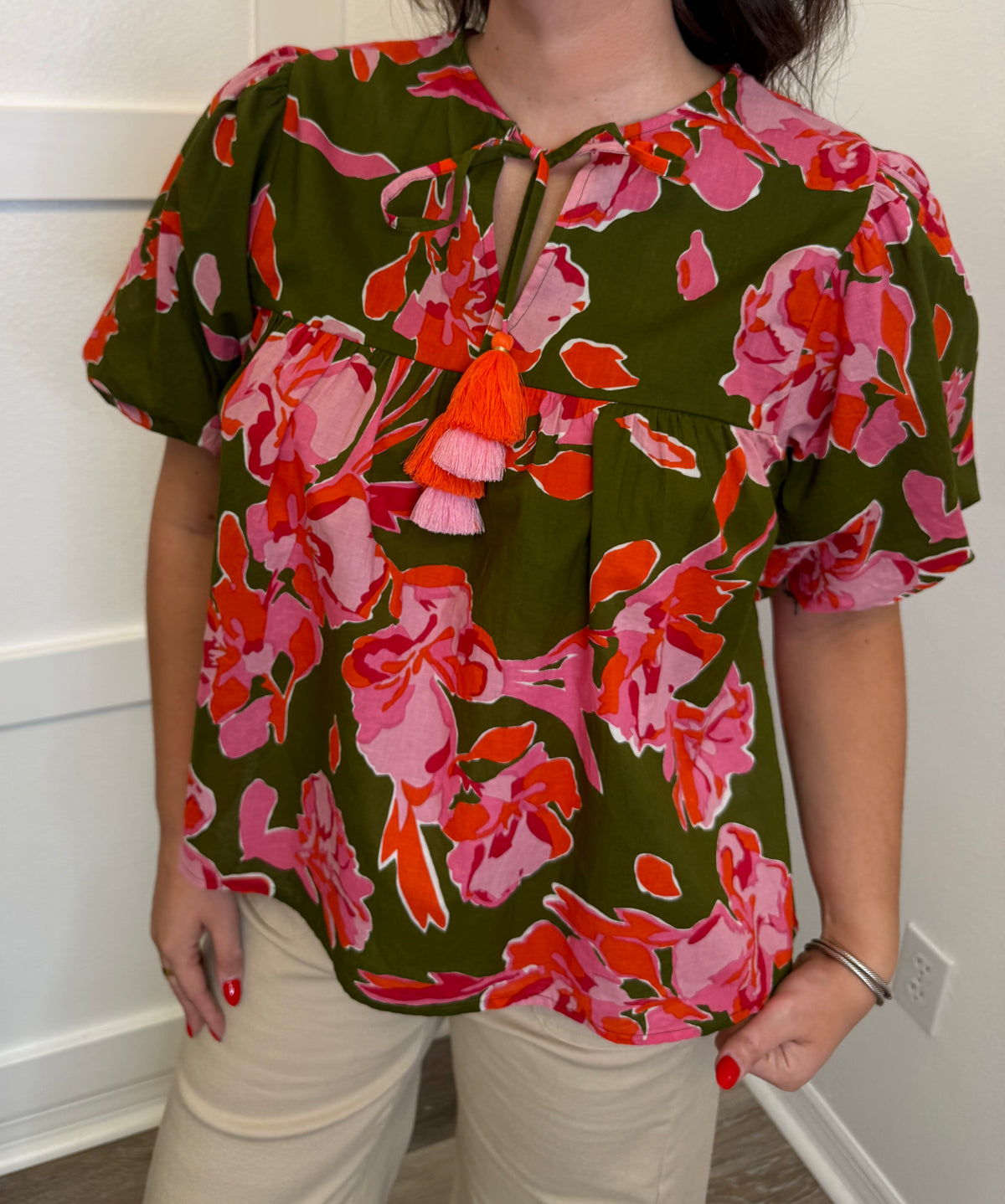 THML Olive Blossom Top
