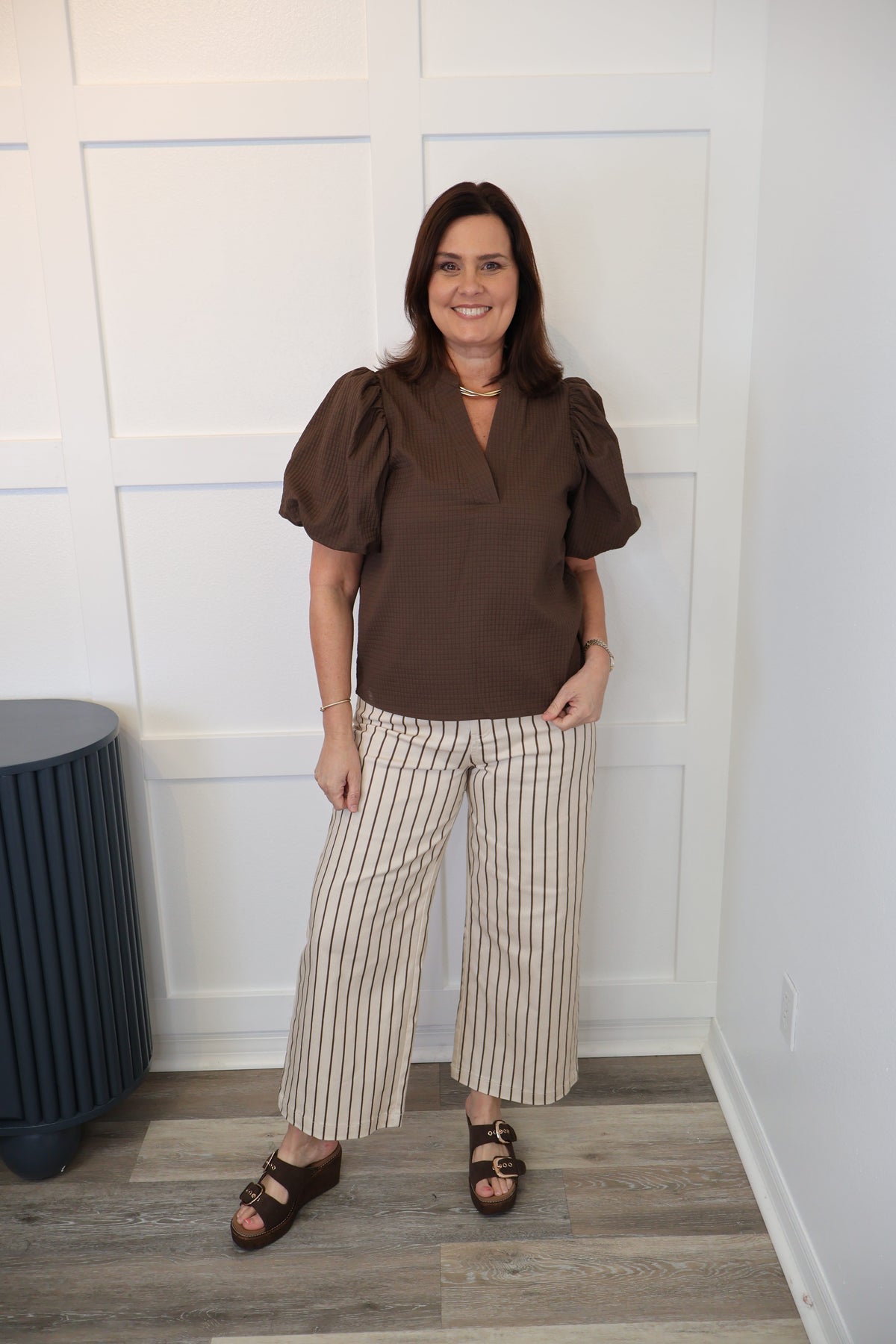 Cocoa and Cream Striped Pants