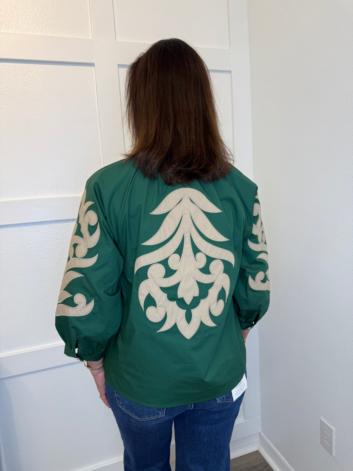 Green Baroque Blouse