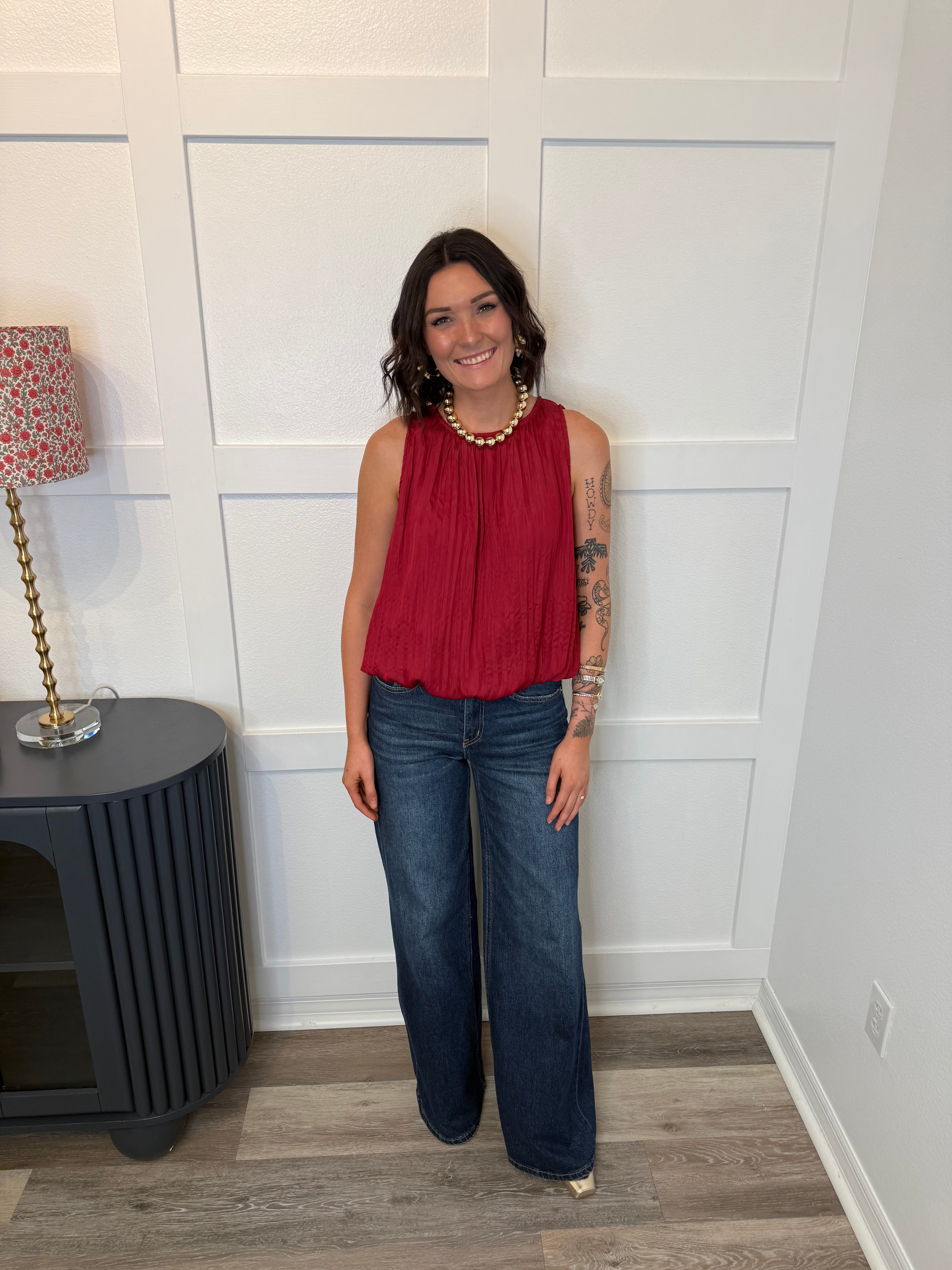 DRAGON FRUIT Pleated Blouse