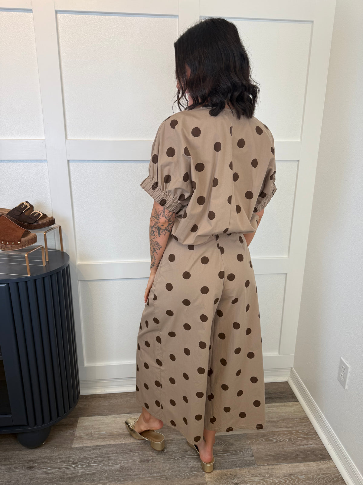 Mocha Polka Dot Pants
