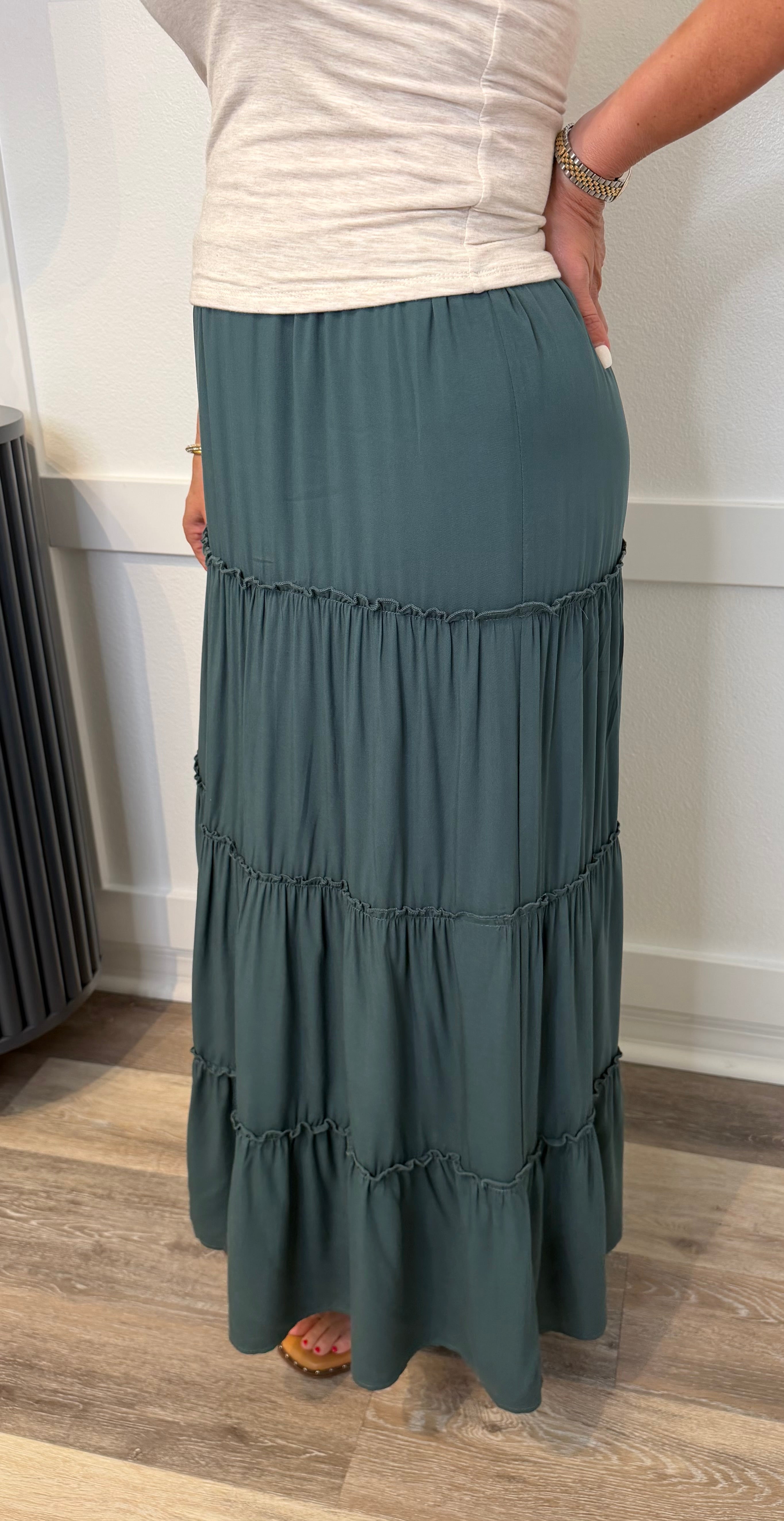 Teal Maxi Skirt