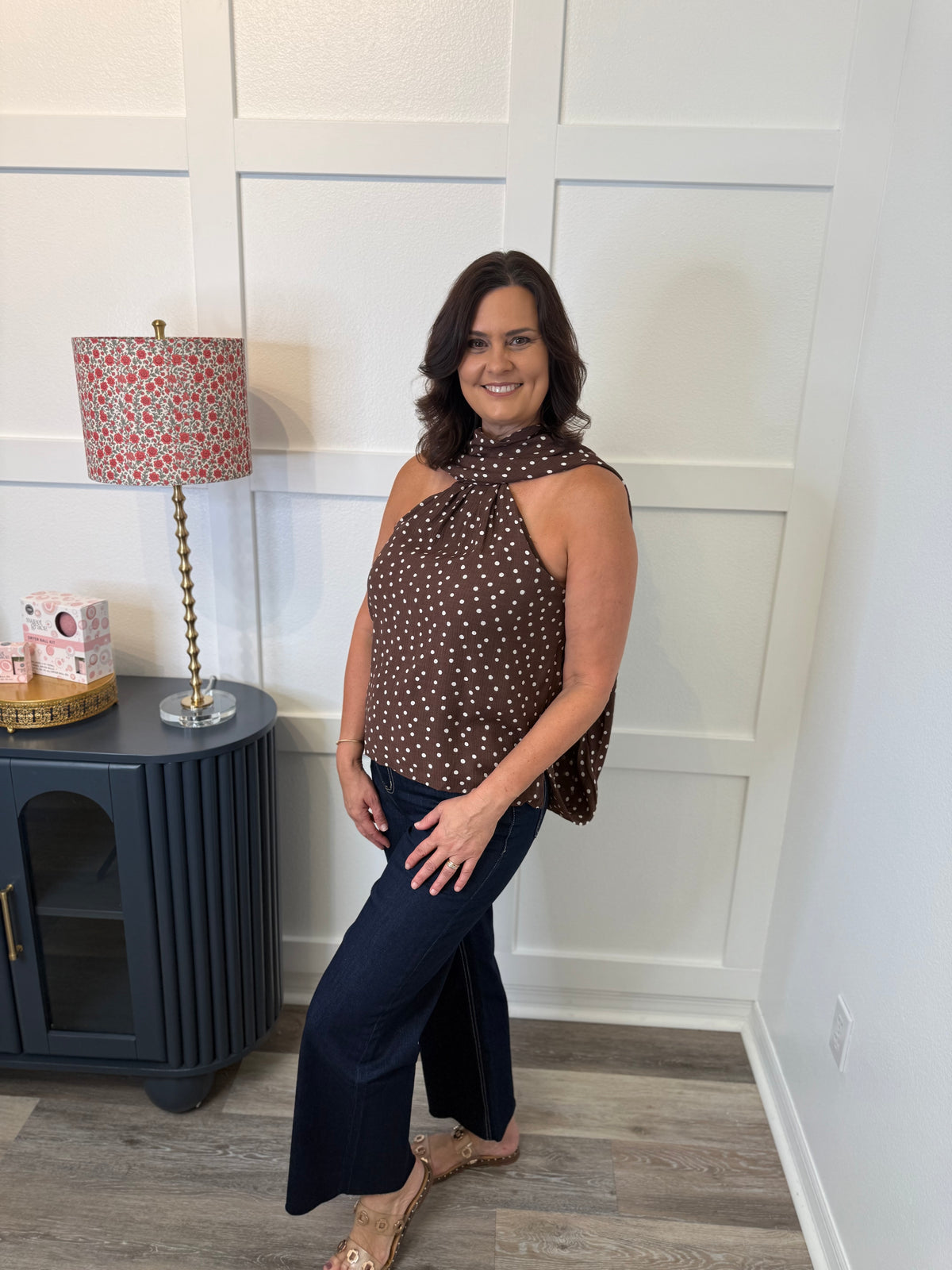 The Polka Dot Drape Top