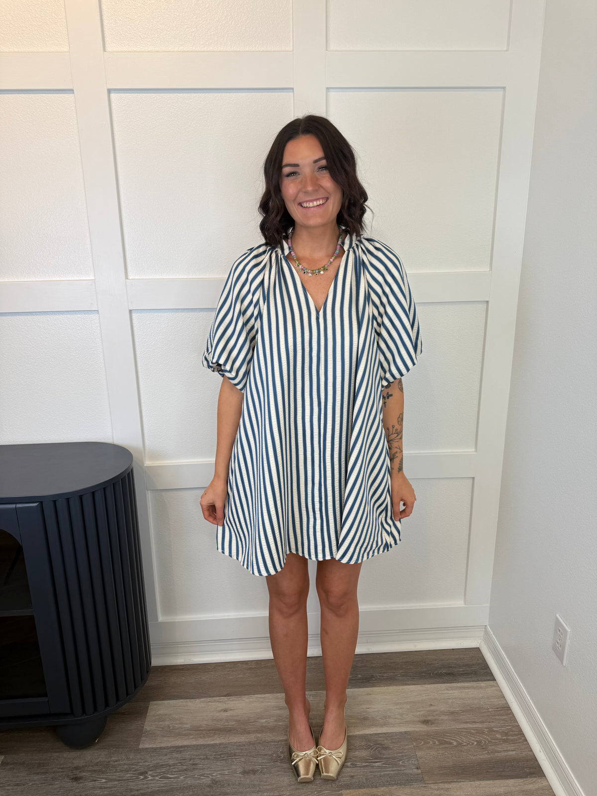 Striped Midi Dress