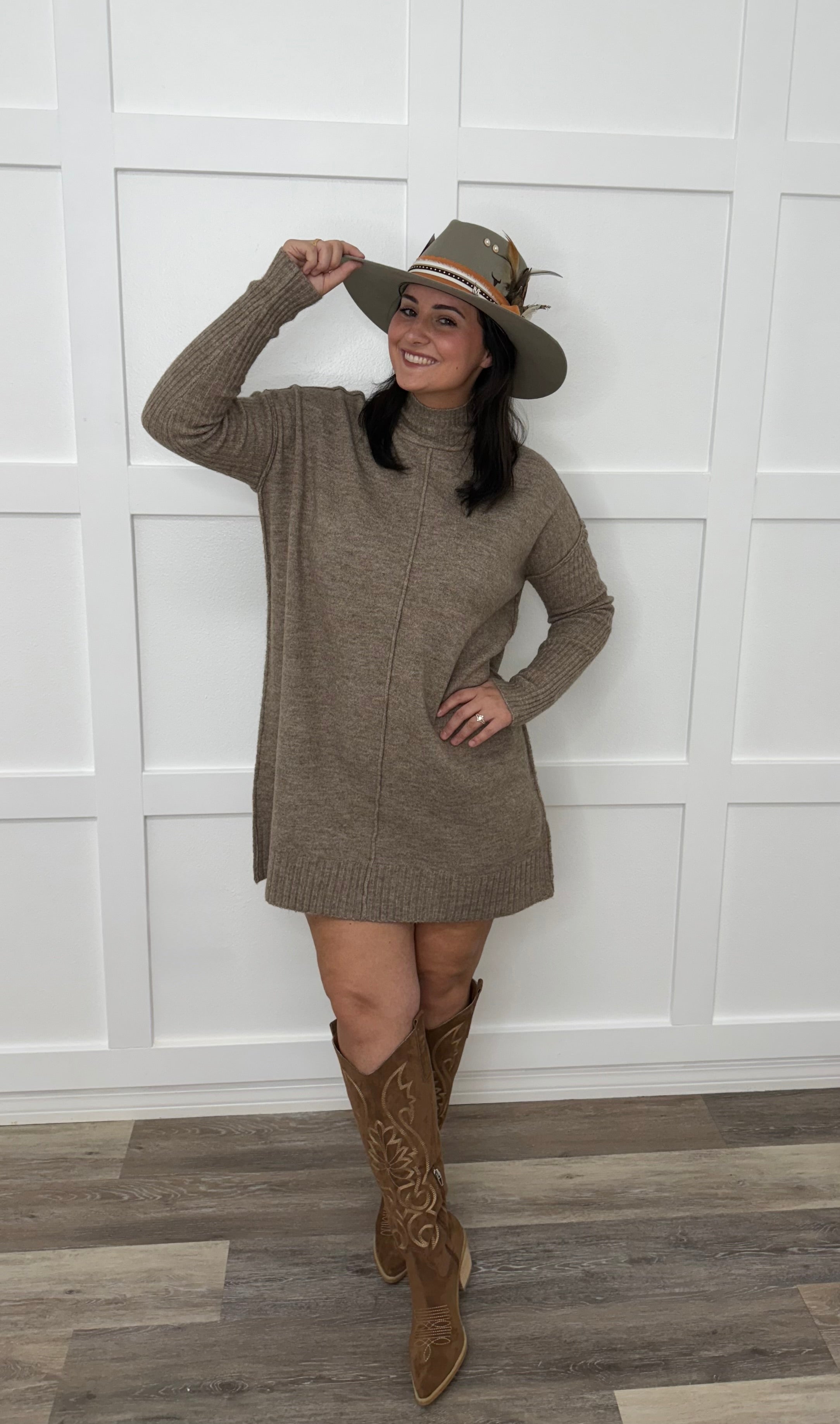 Falling For Mocha Dress