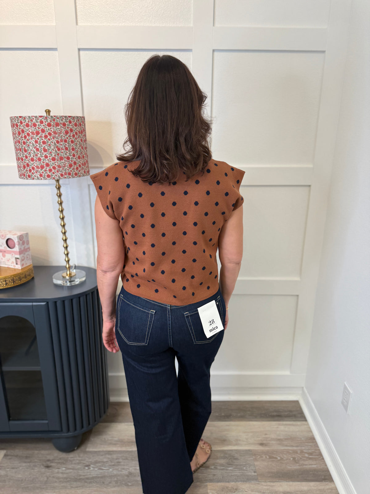 Camel Collar Top