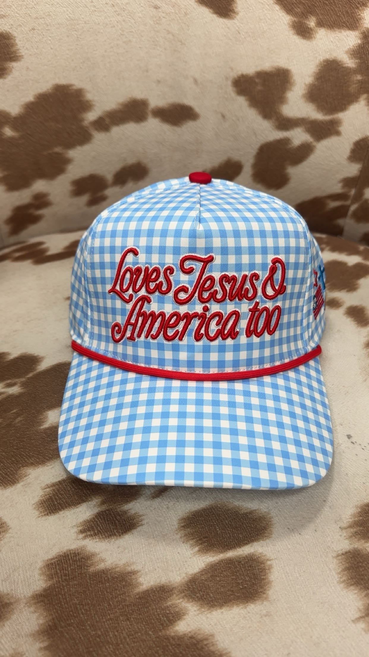 LOVE JESUS & AMERICA TOO HAT