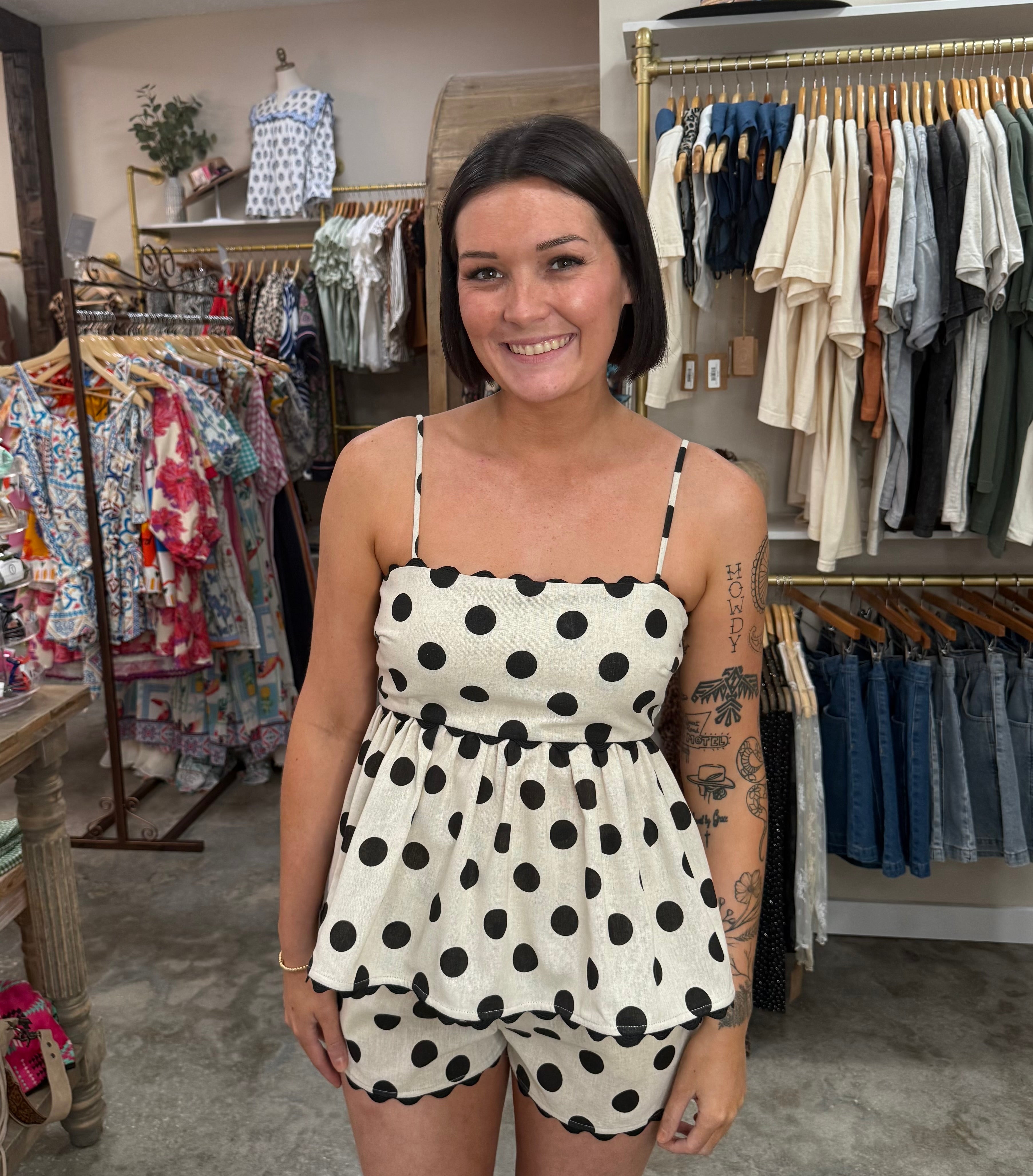 Dot & Dash Peplum Set