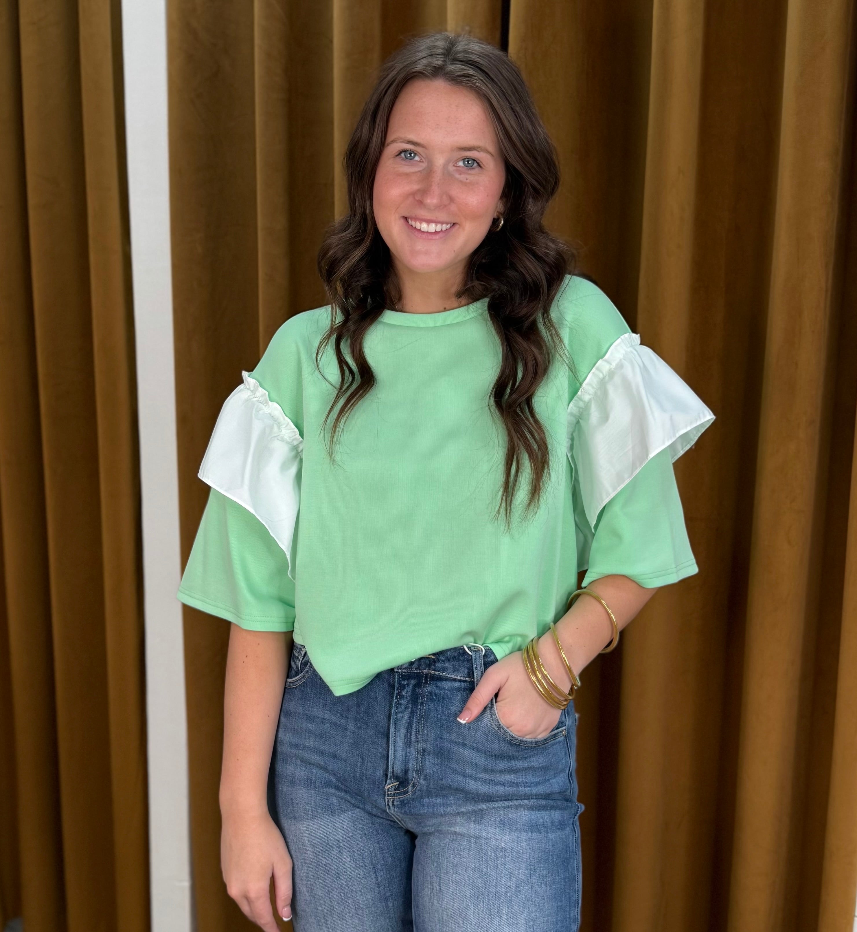 Ruffled Radiance Crop Top