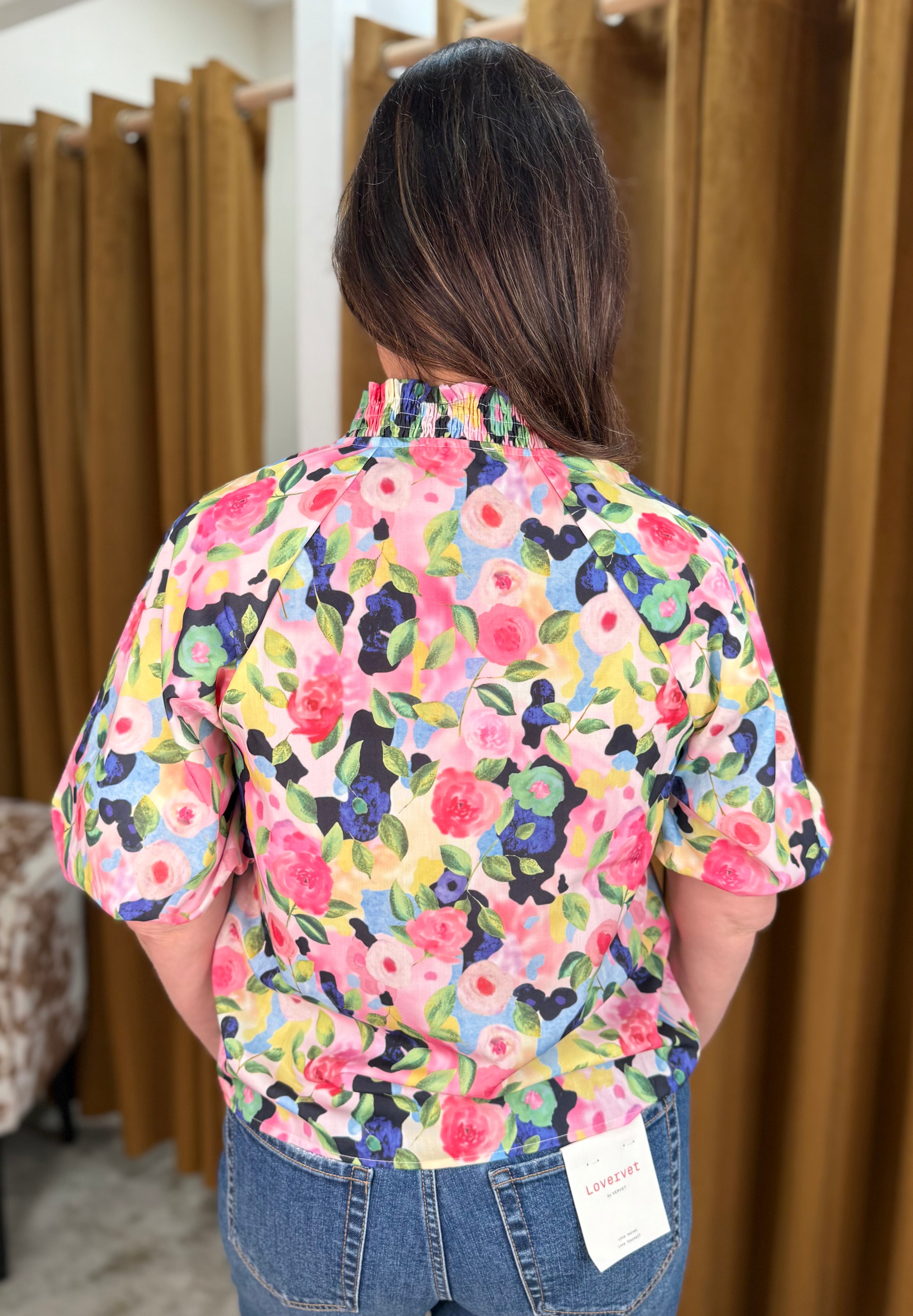 THML Blush Bloom Floral Top