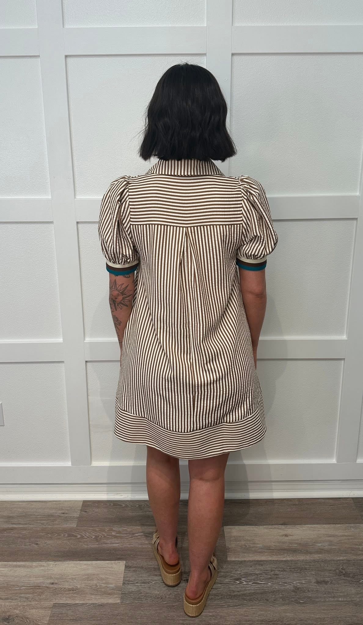 Caramel Stripe Dress