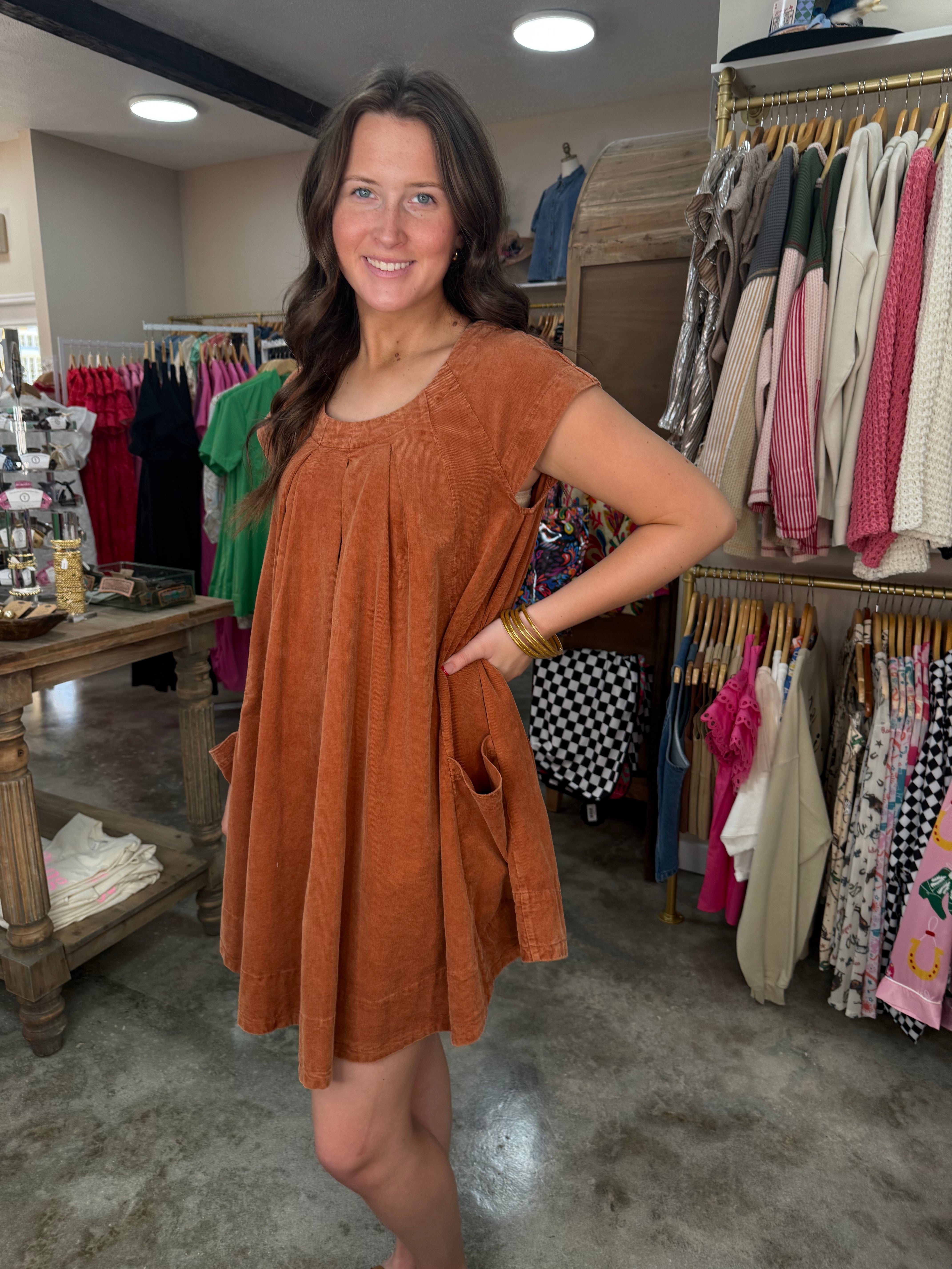 Rustic Corduroy Dress