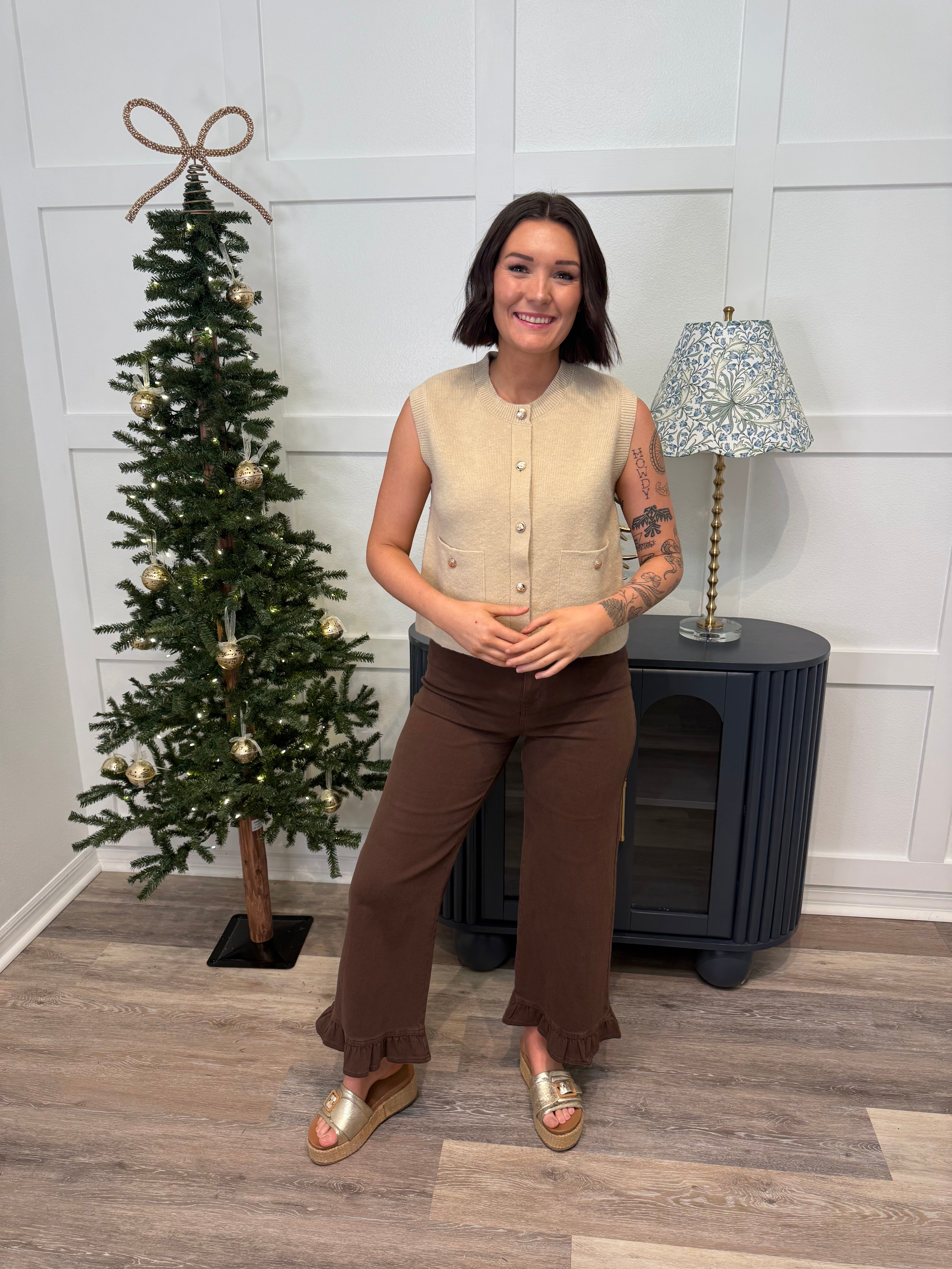 The Cocoa Ruffle Crop