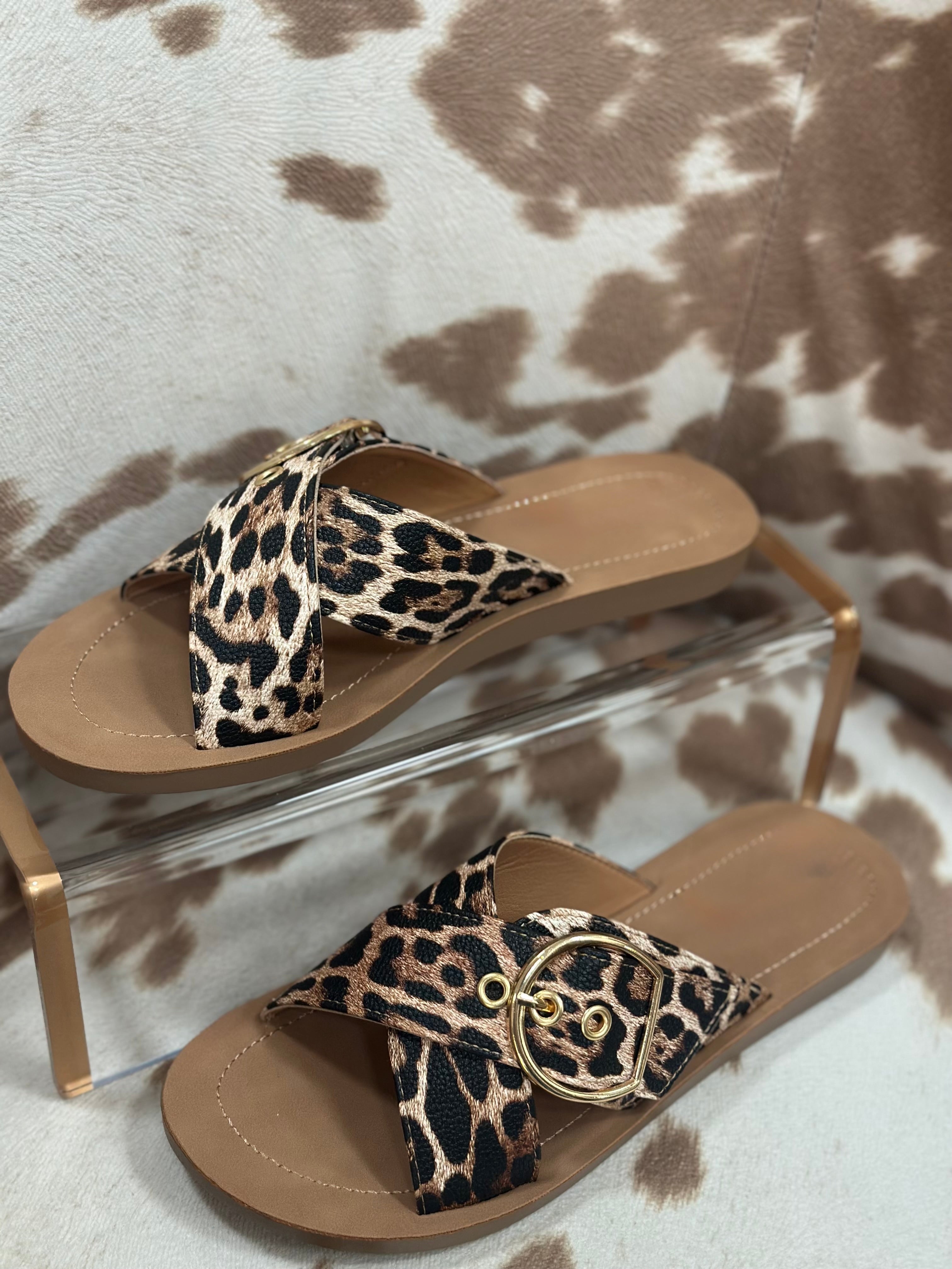 Graphic Leopard Sandal