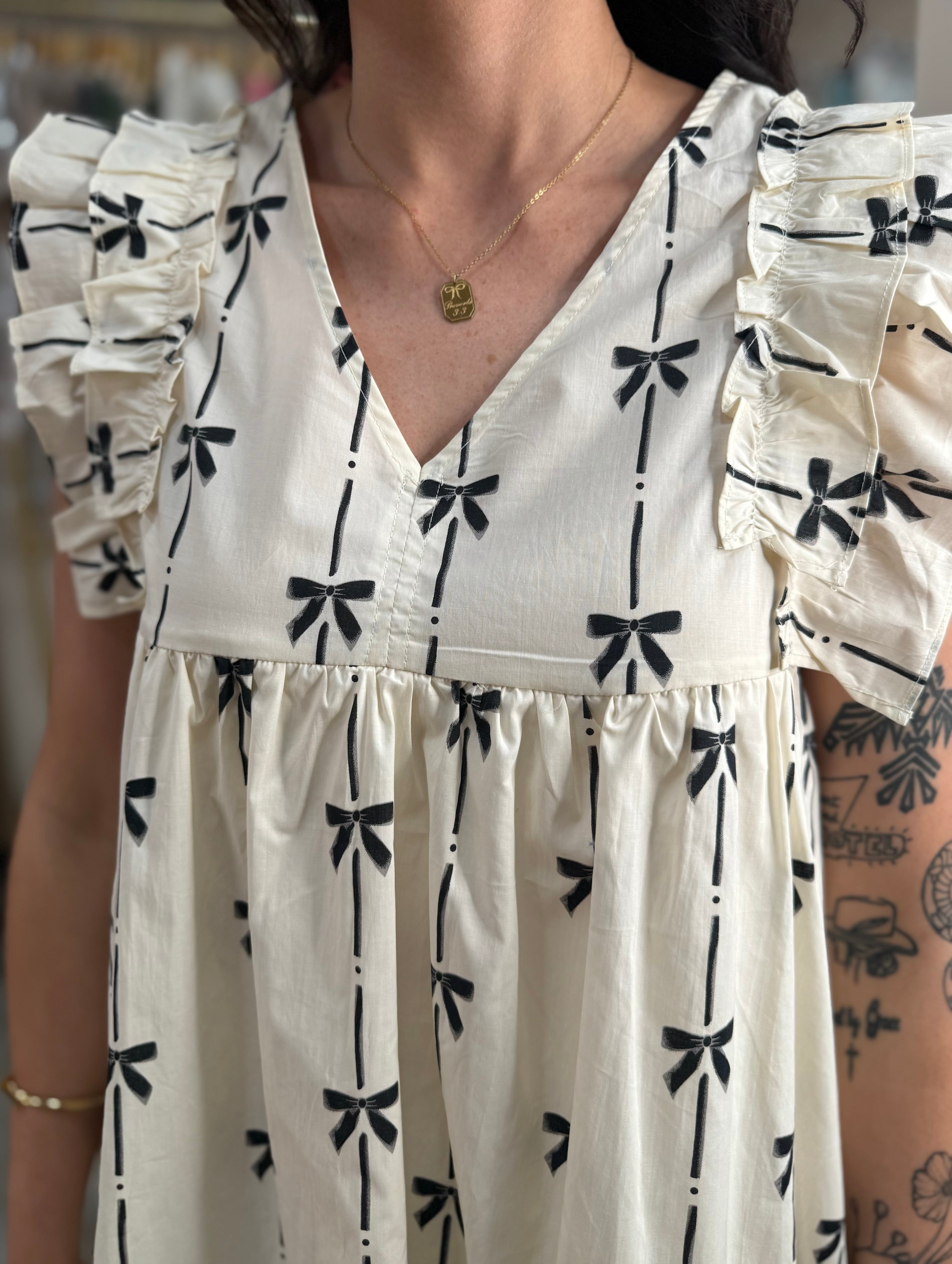 Sweet On Bows Mini Dress