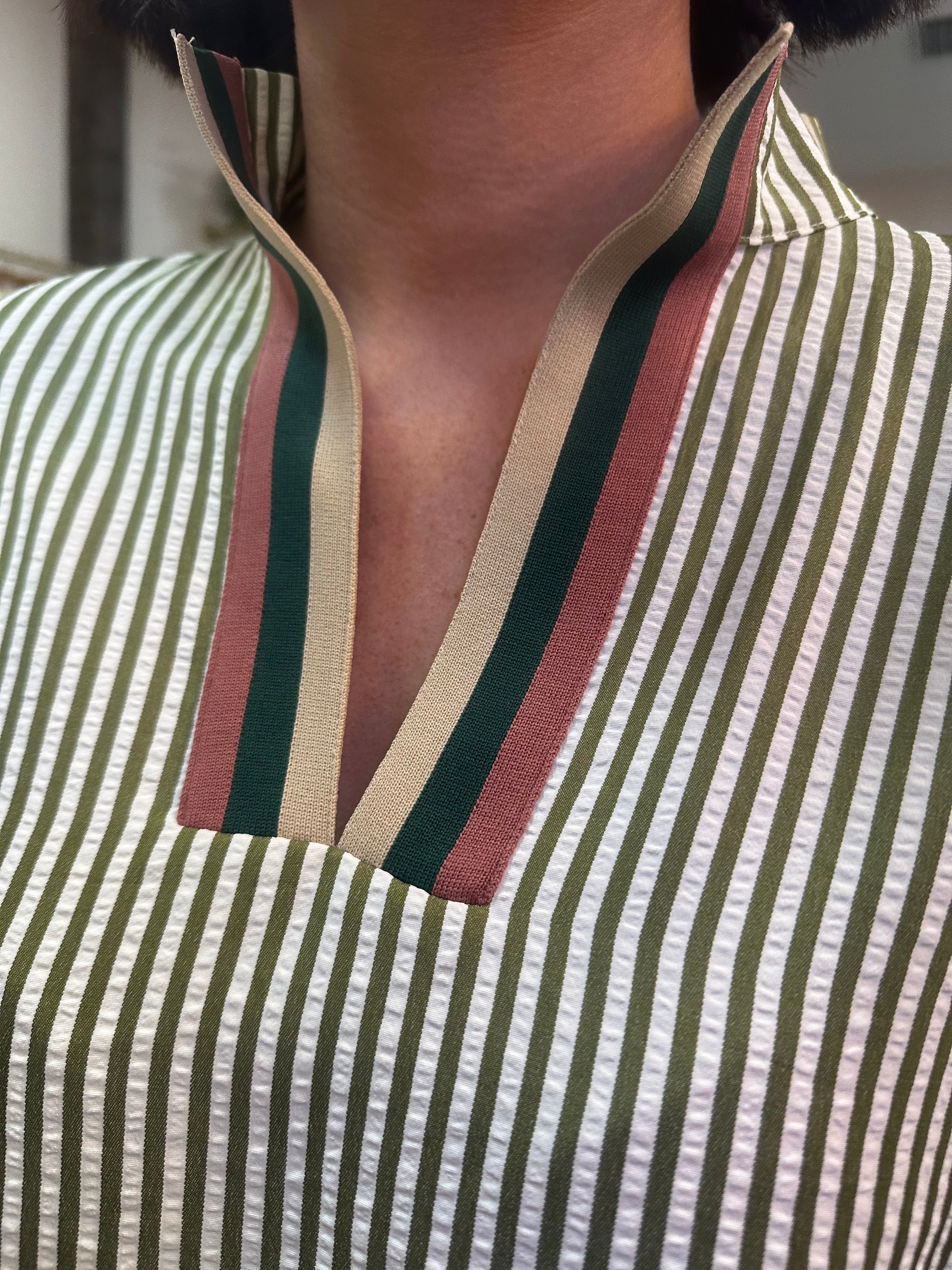 Olive Horizon Blouse