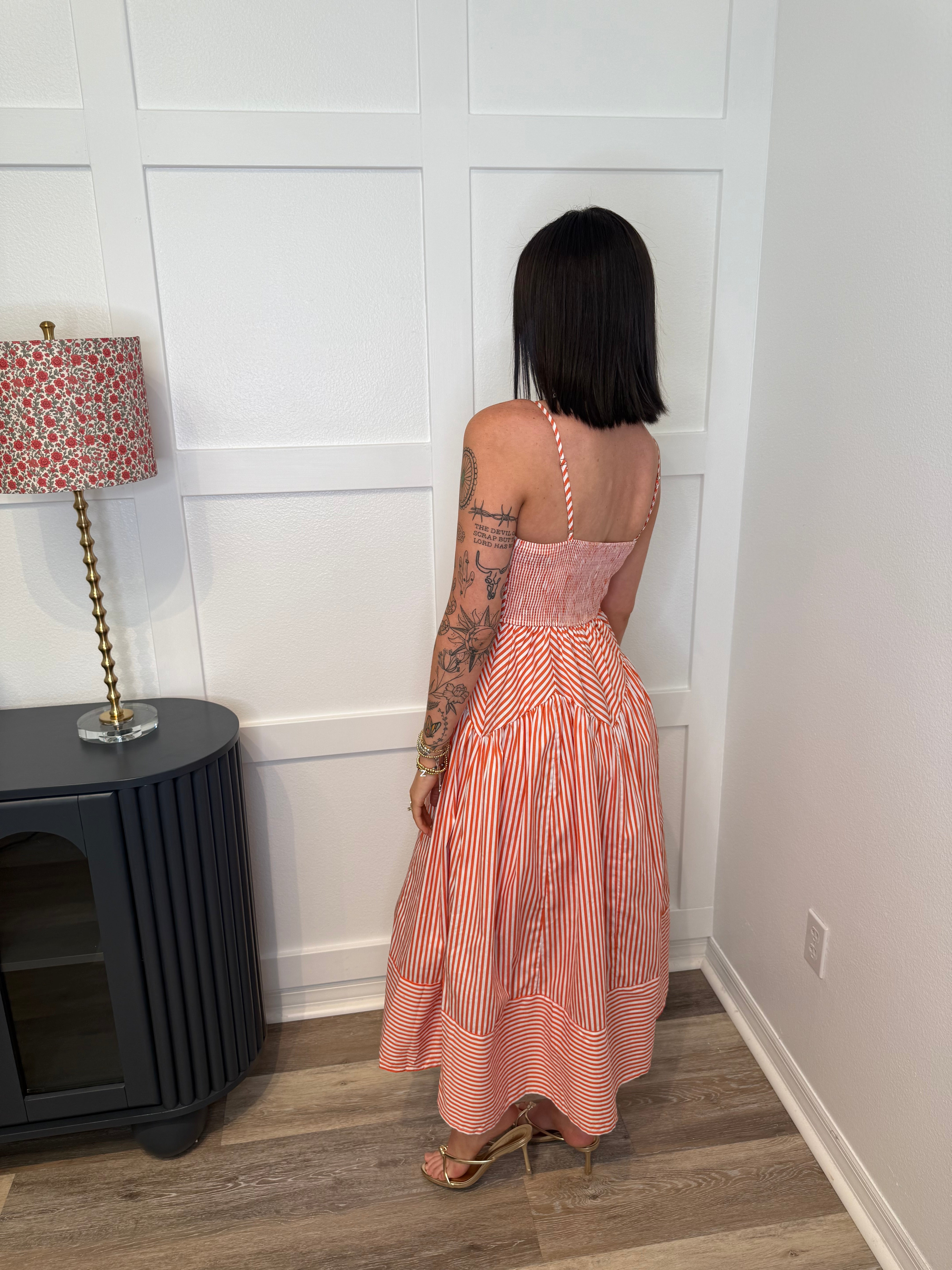 Striped Midi Dress