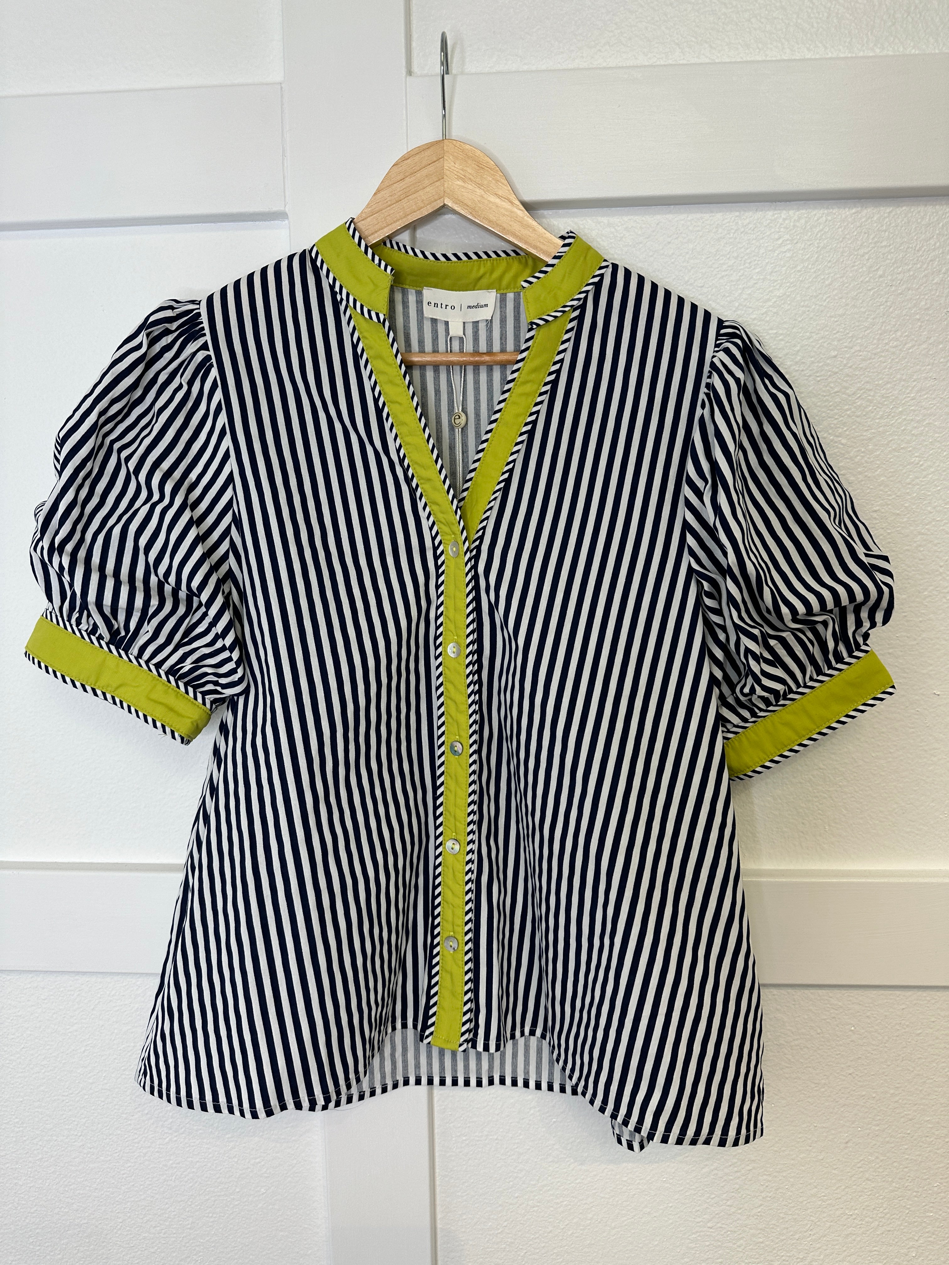 Navy Stripe Top