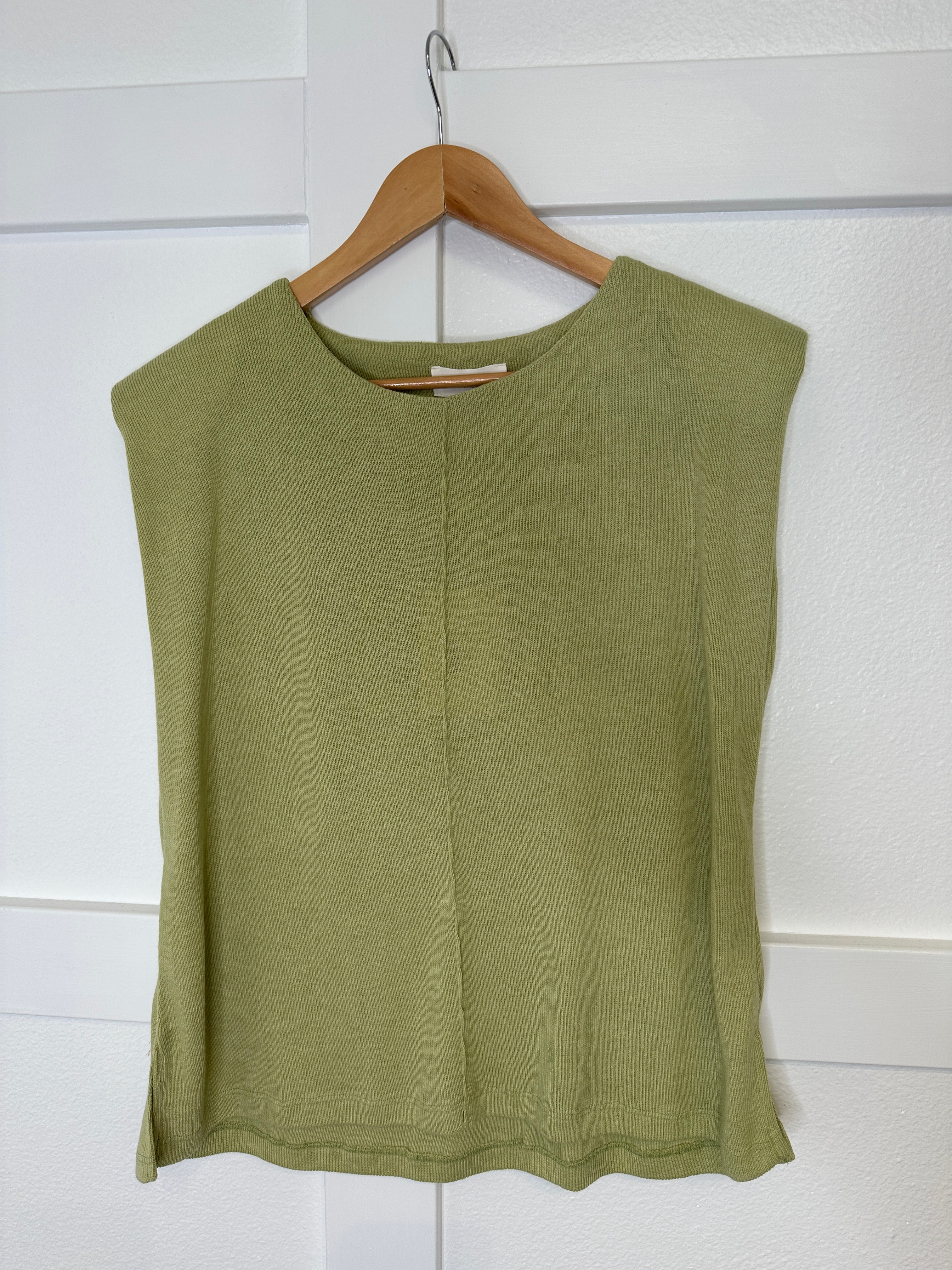 Matcha Sleeveless Knit Top
