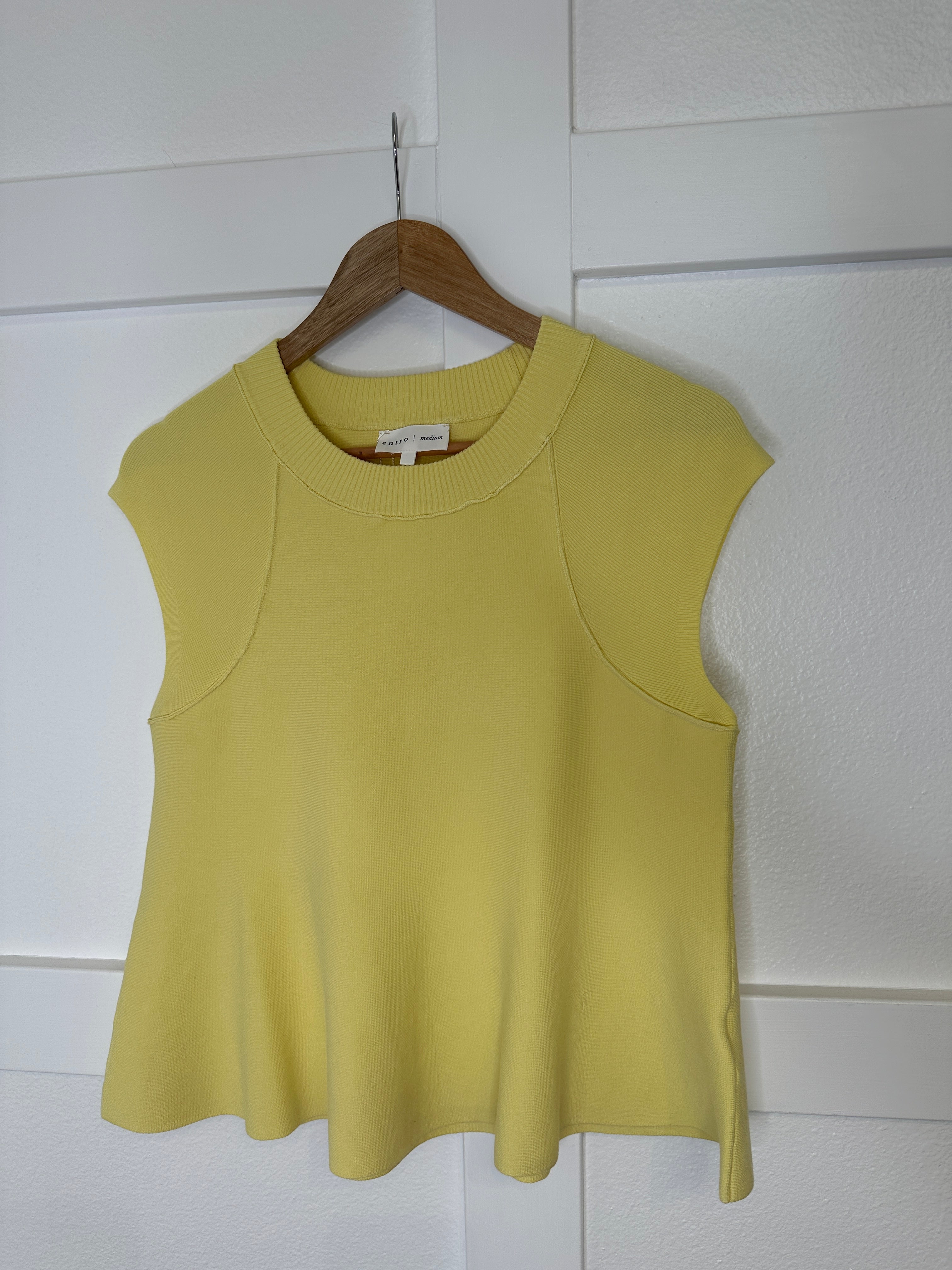 Chartreuse Knit Top