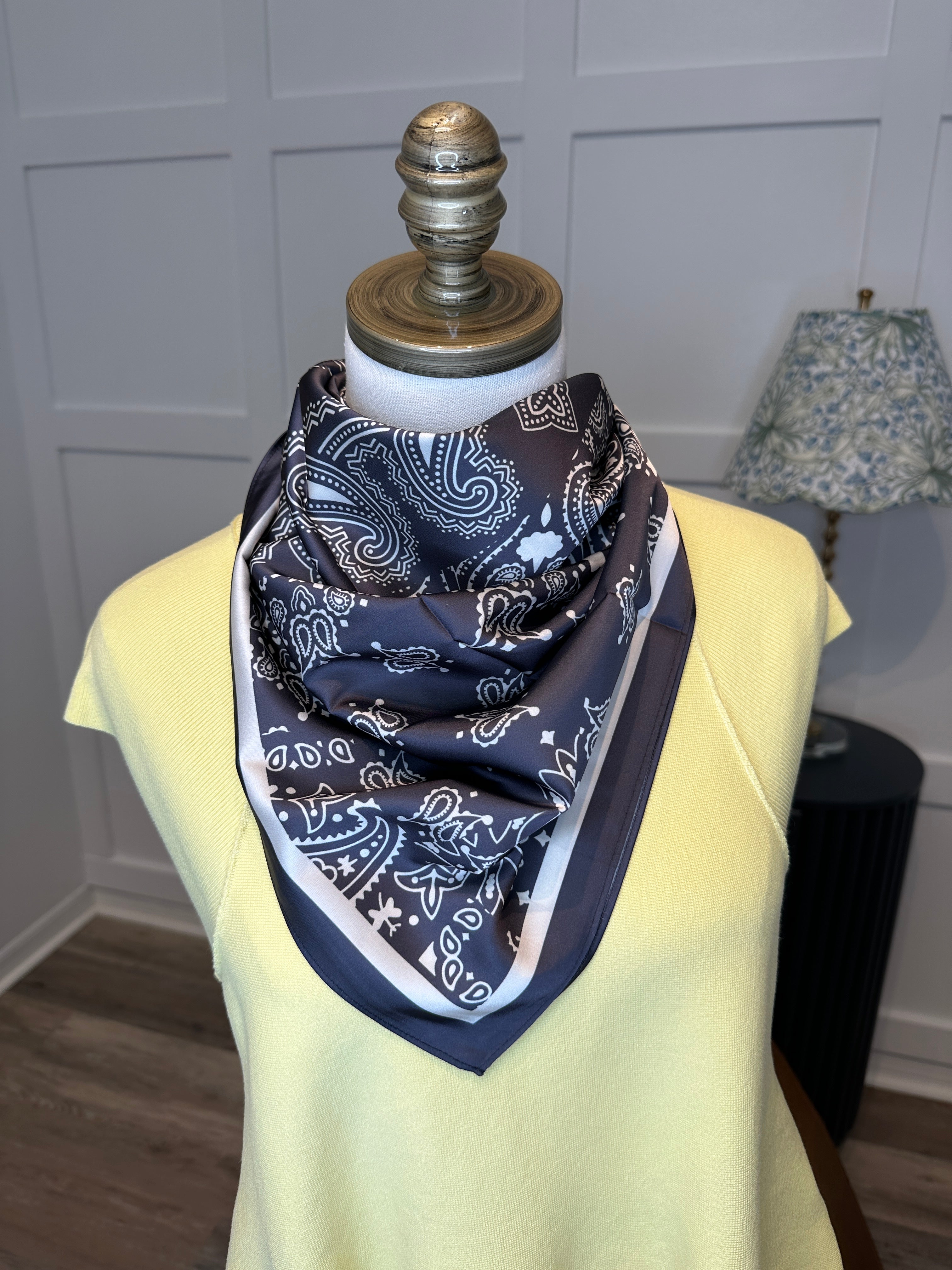 Charcoal Paisley Creek Wild Rag