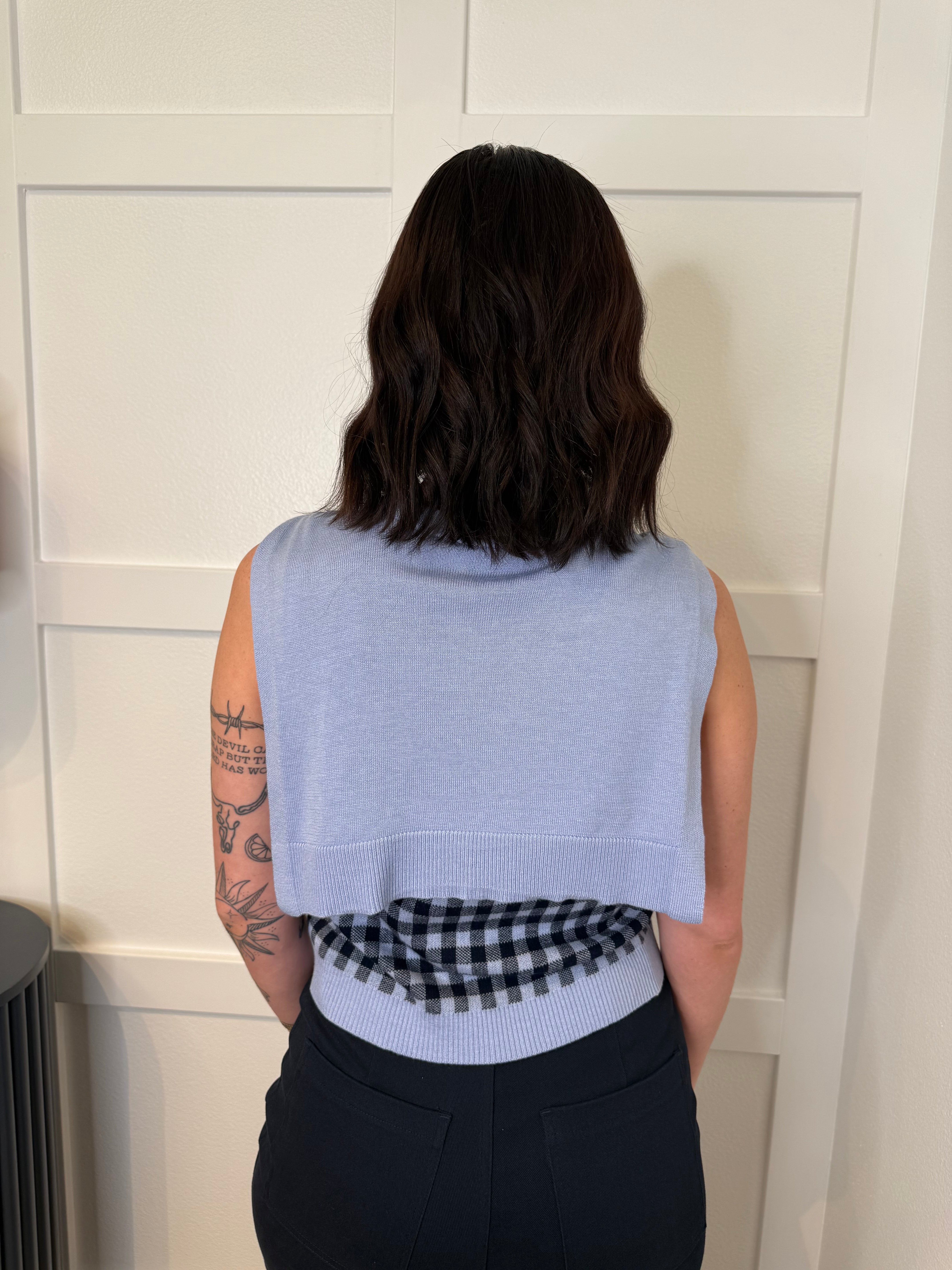 Navy Sleeveless Sweater