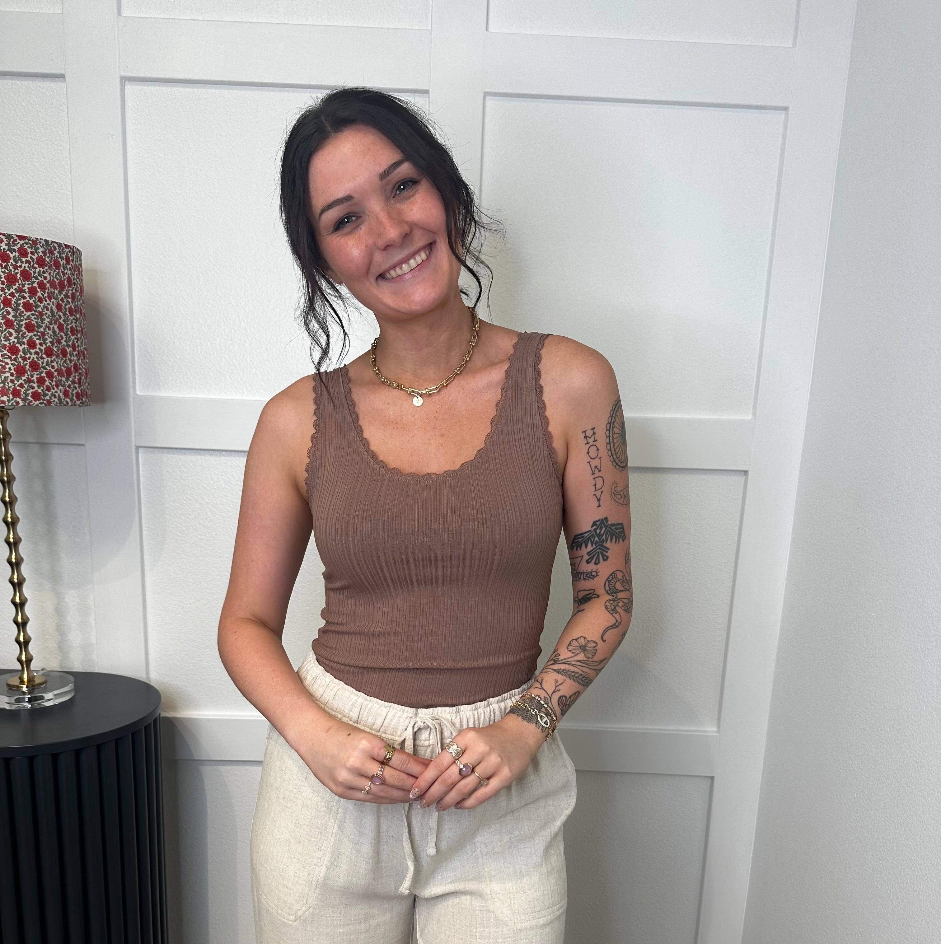 Ribbed Tank Cocoa
