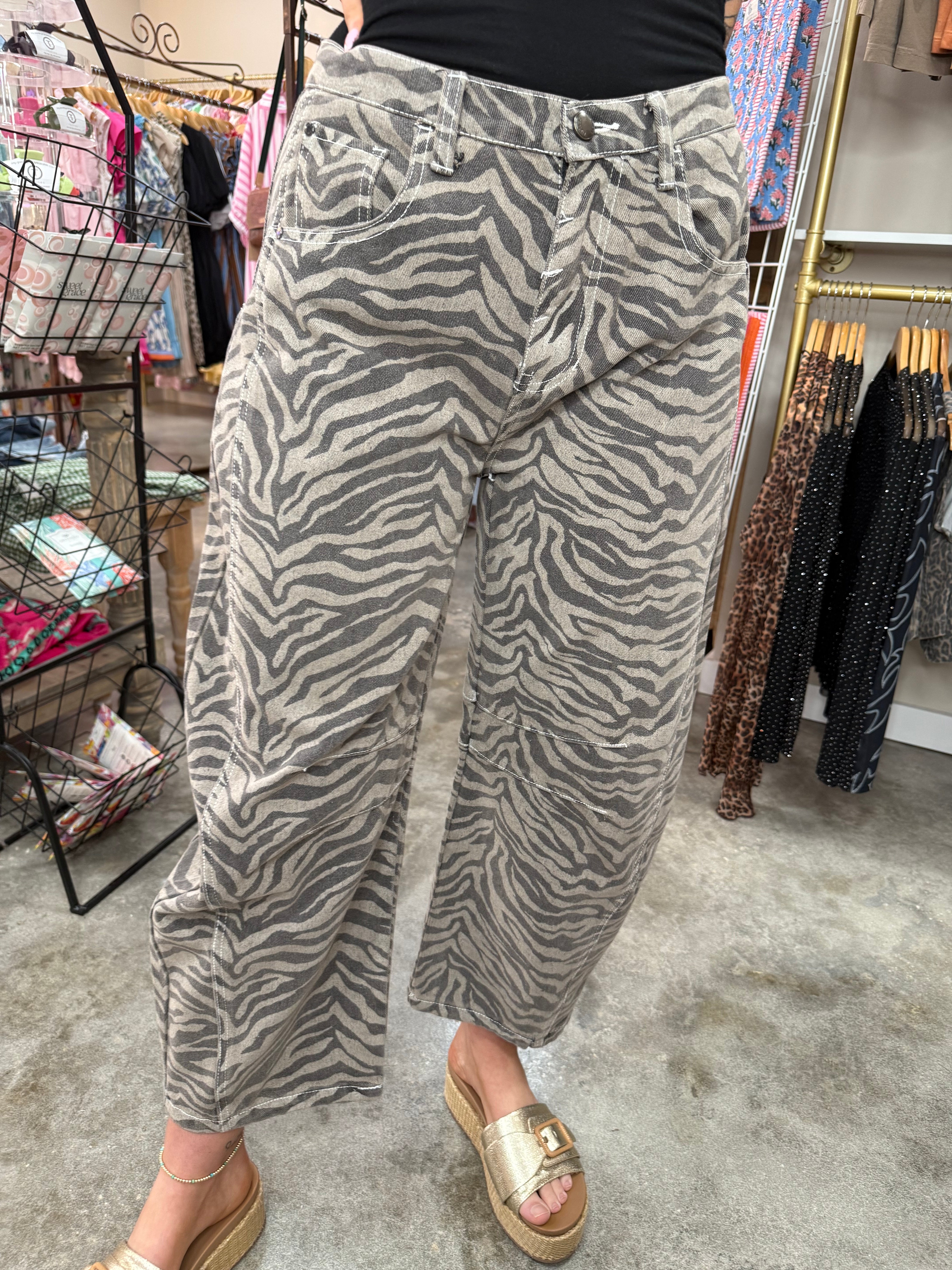 Mocha Wild Barrel Jeans