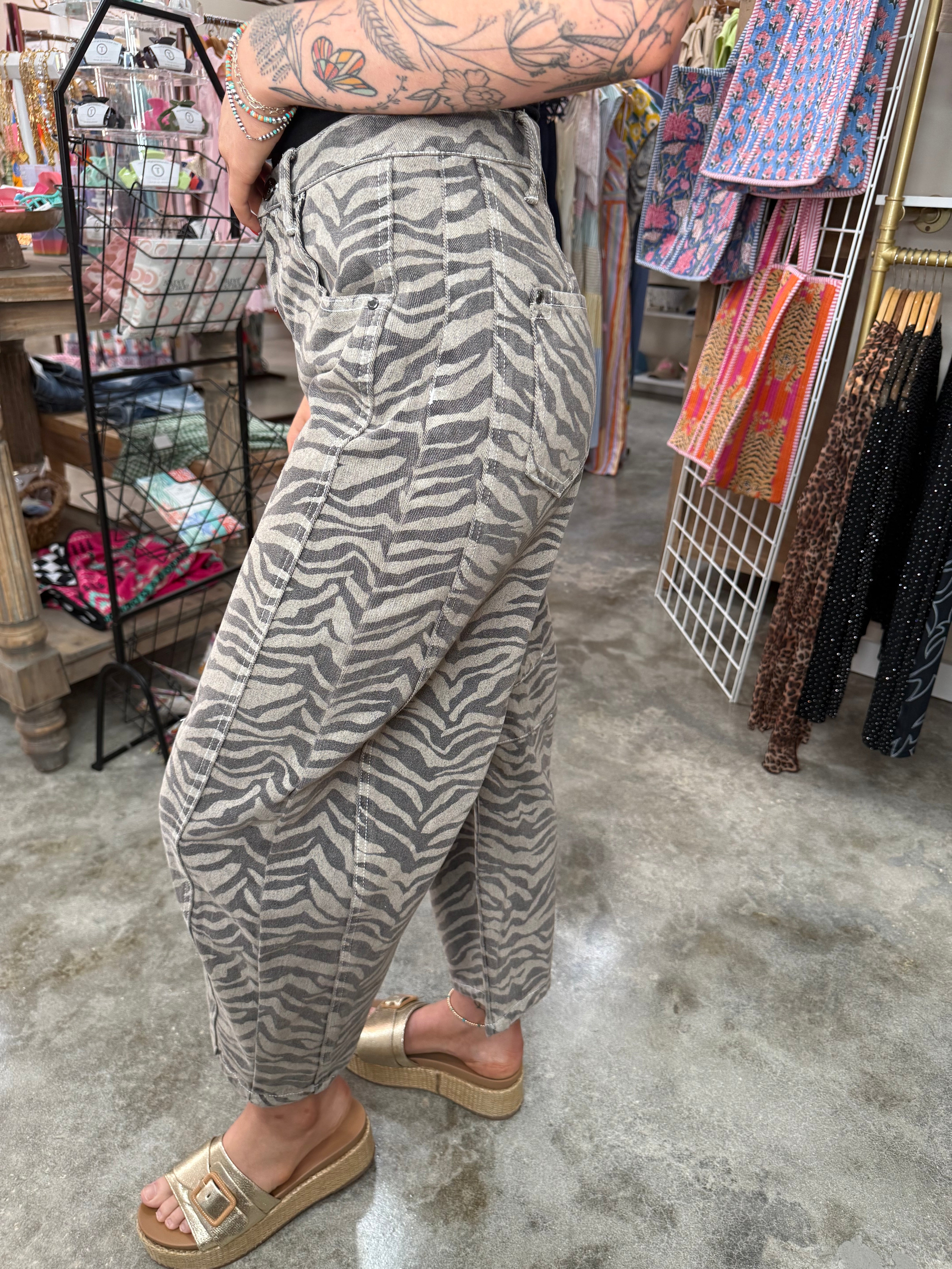 Mocha Wild Barrel Jeans