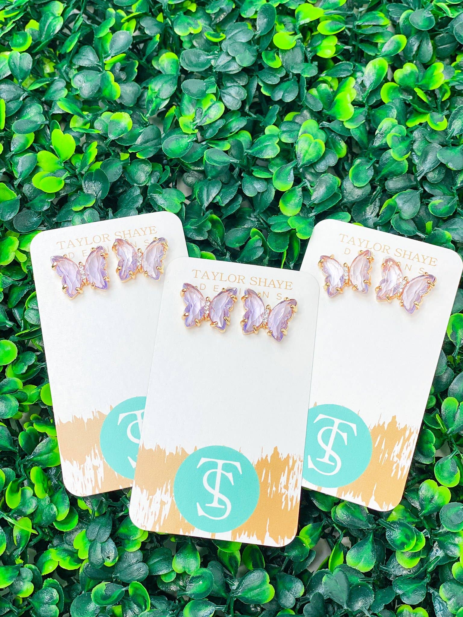 Colorful Crystal Butterfly Studs