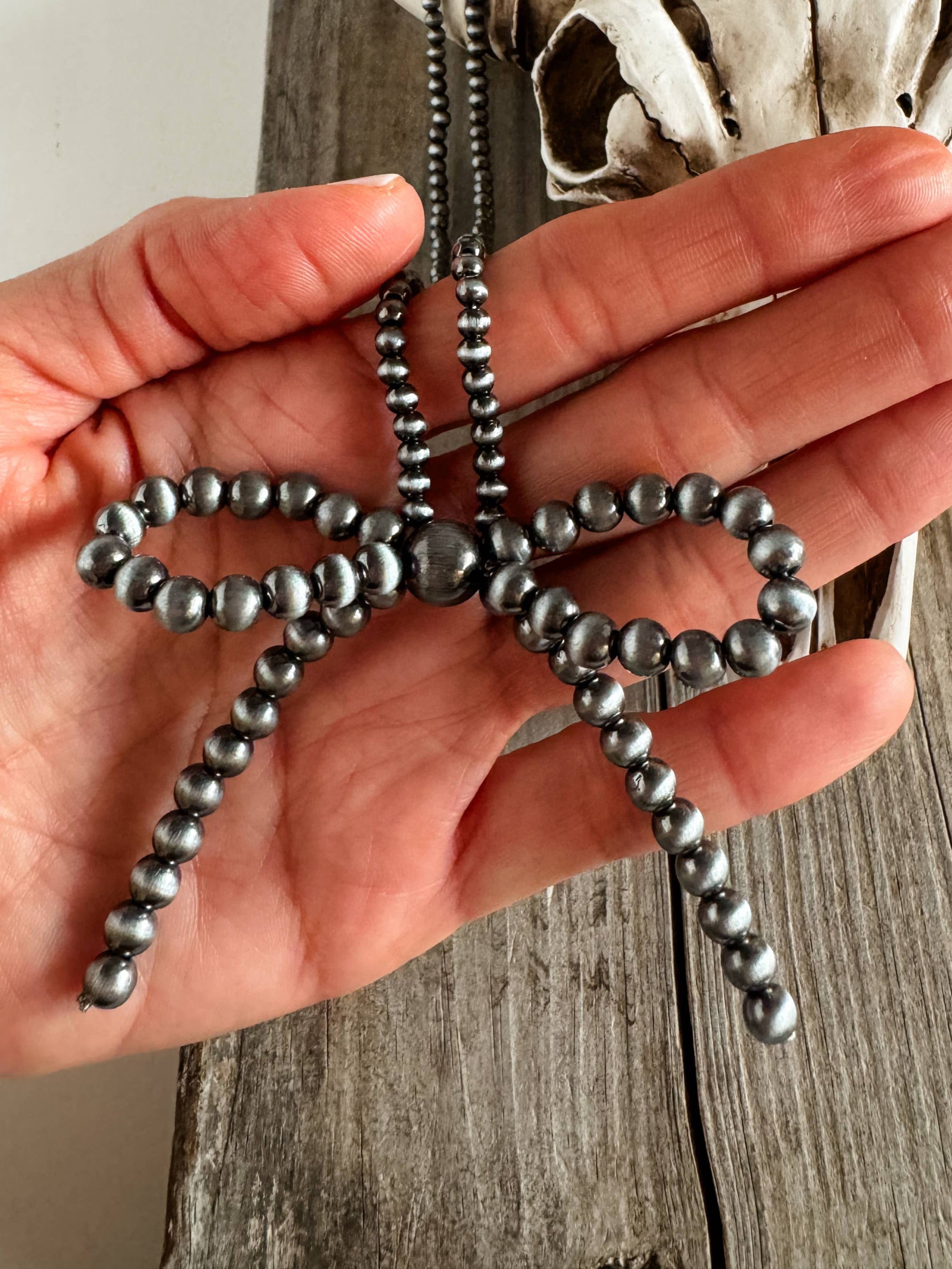 Western Navajo Bead Bow Necklace