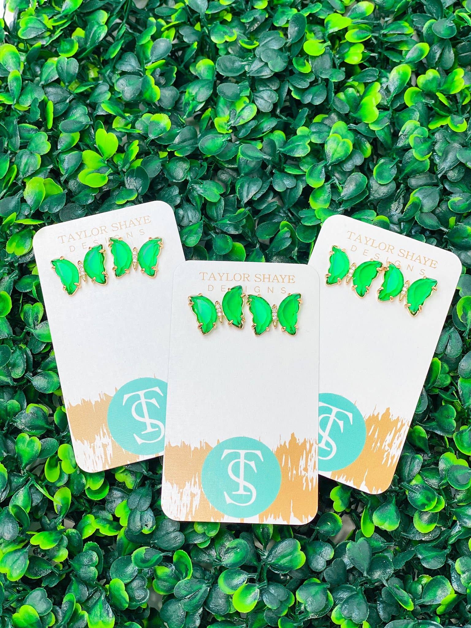 Colorful Crystal Butterfly Studs