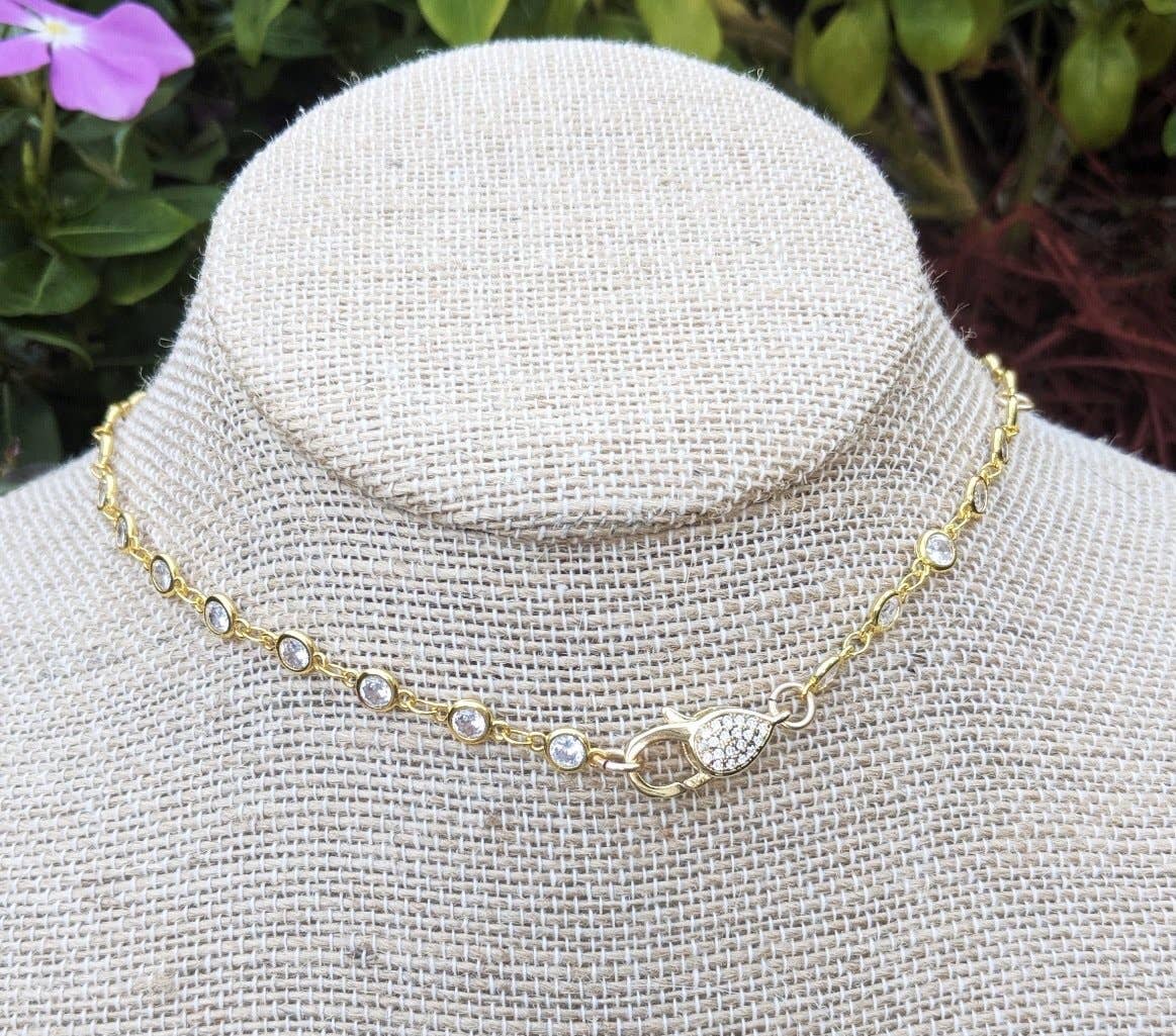 Dainty Clasp CZ Choker