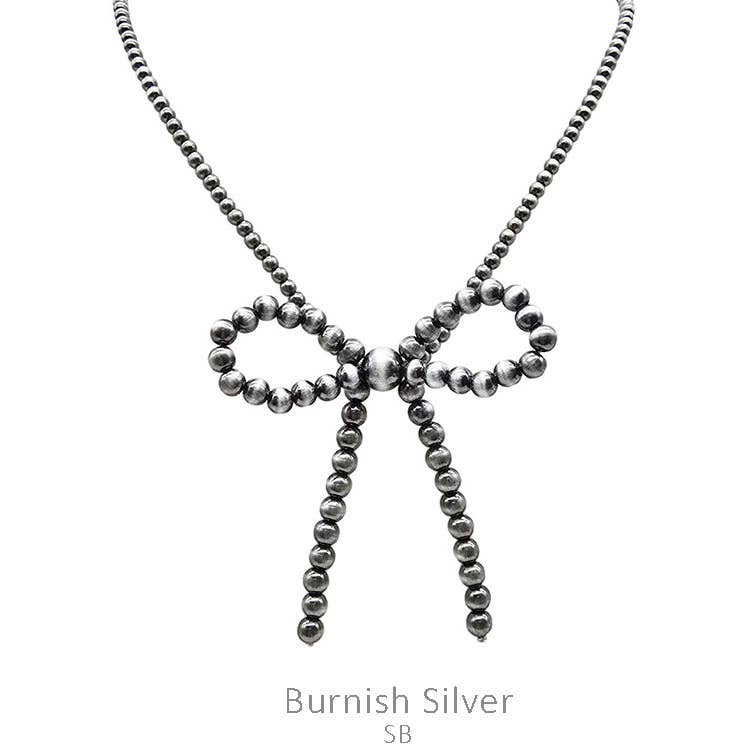 Western Navajo Bead Bow Necklace
