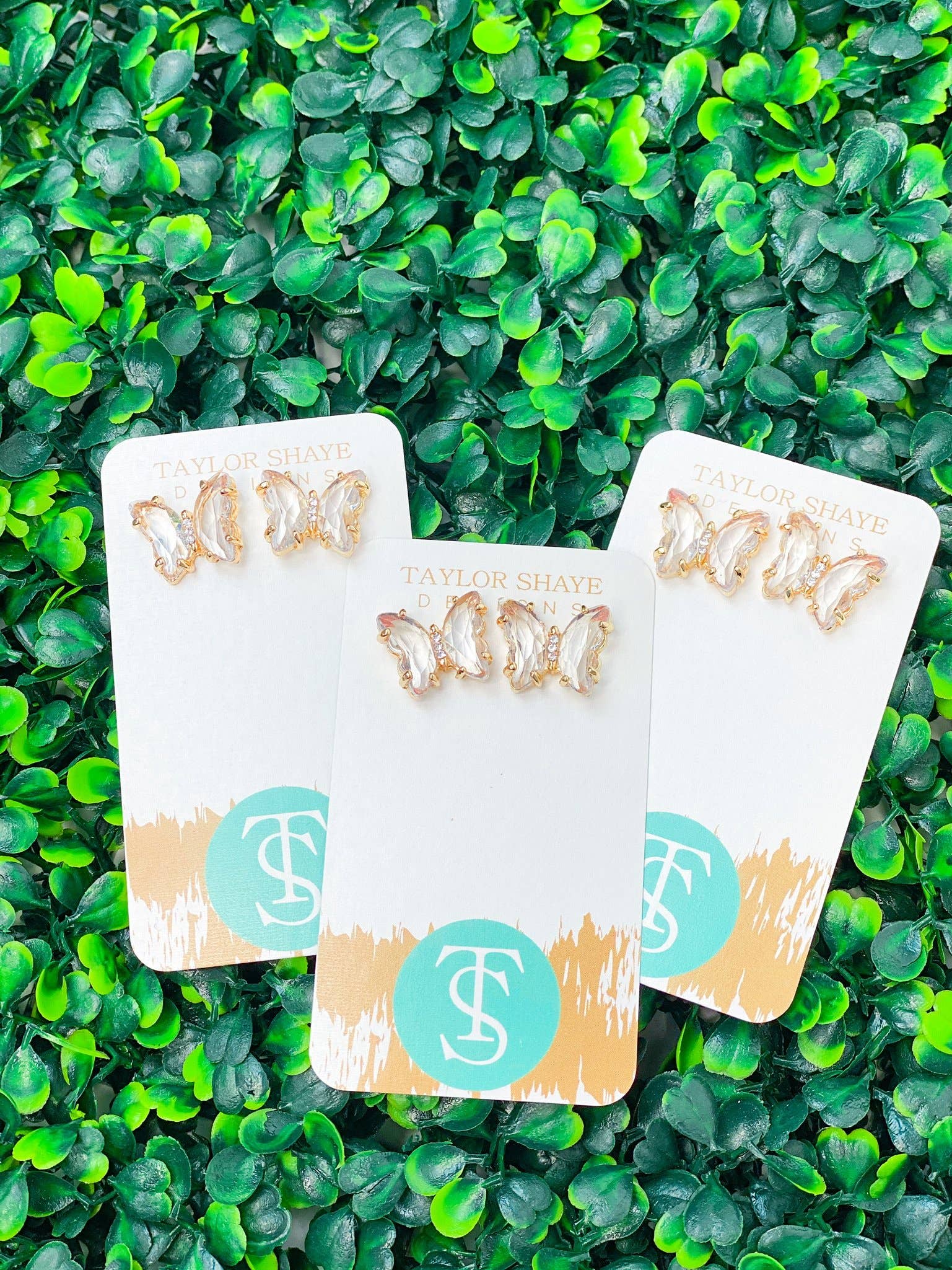 Colorful Crystal Butterfly Studs