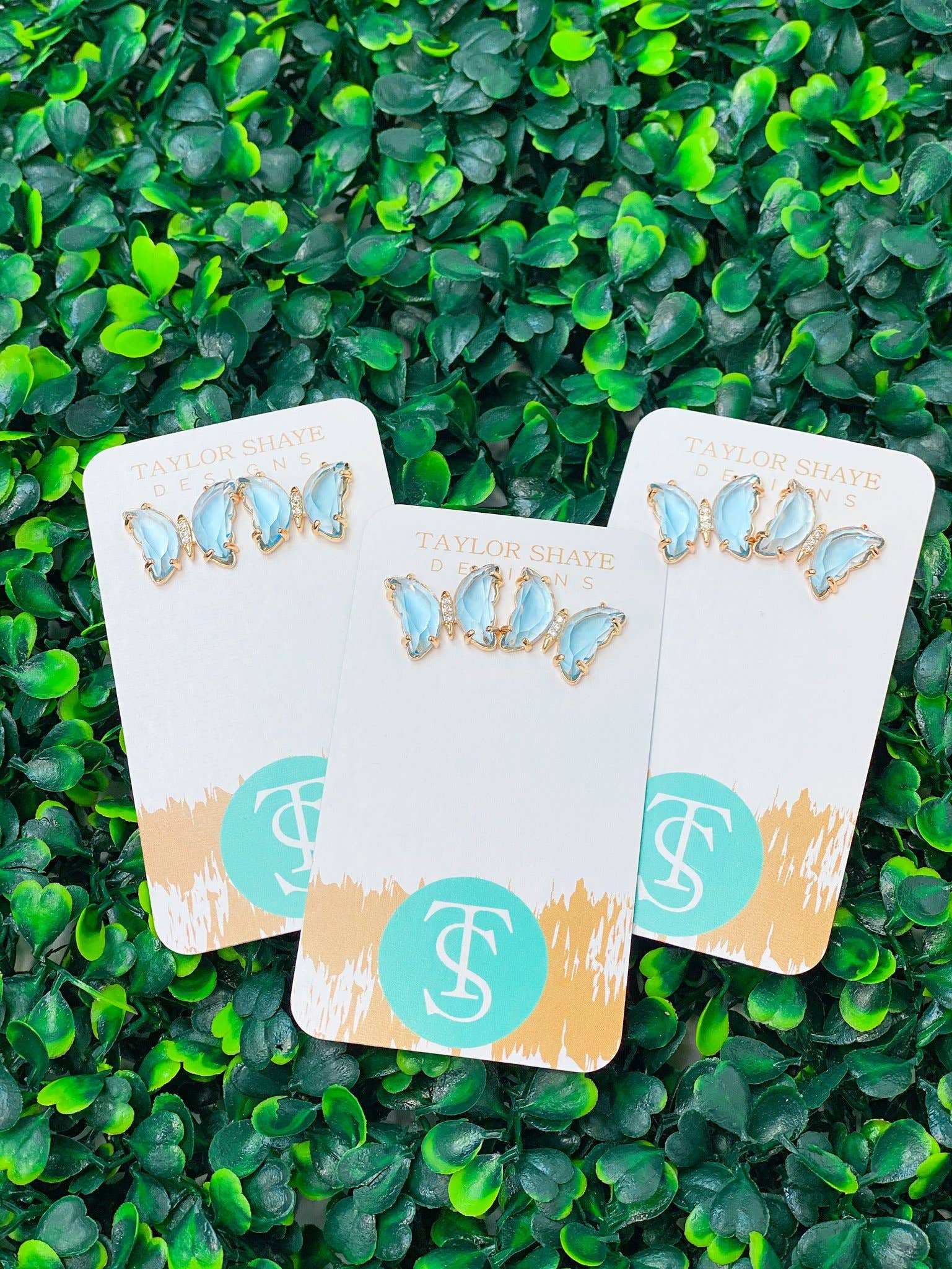 Colorful Crystal Butterfly Studs