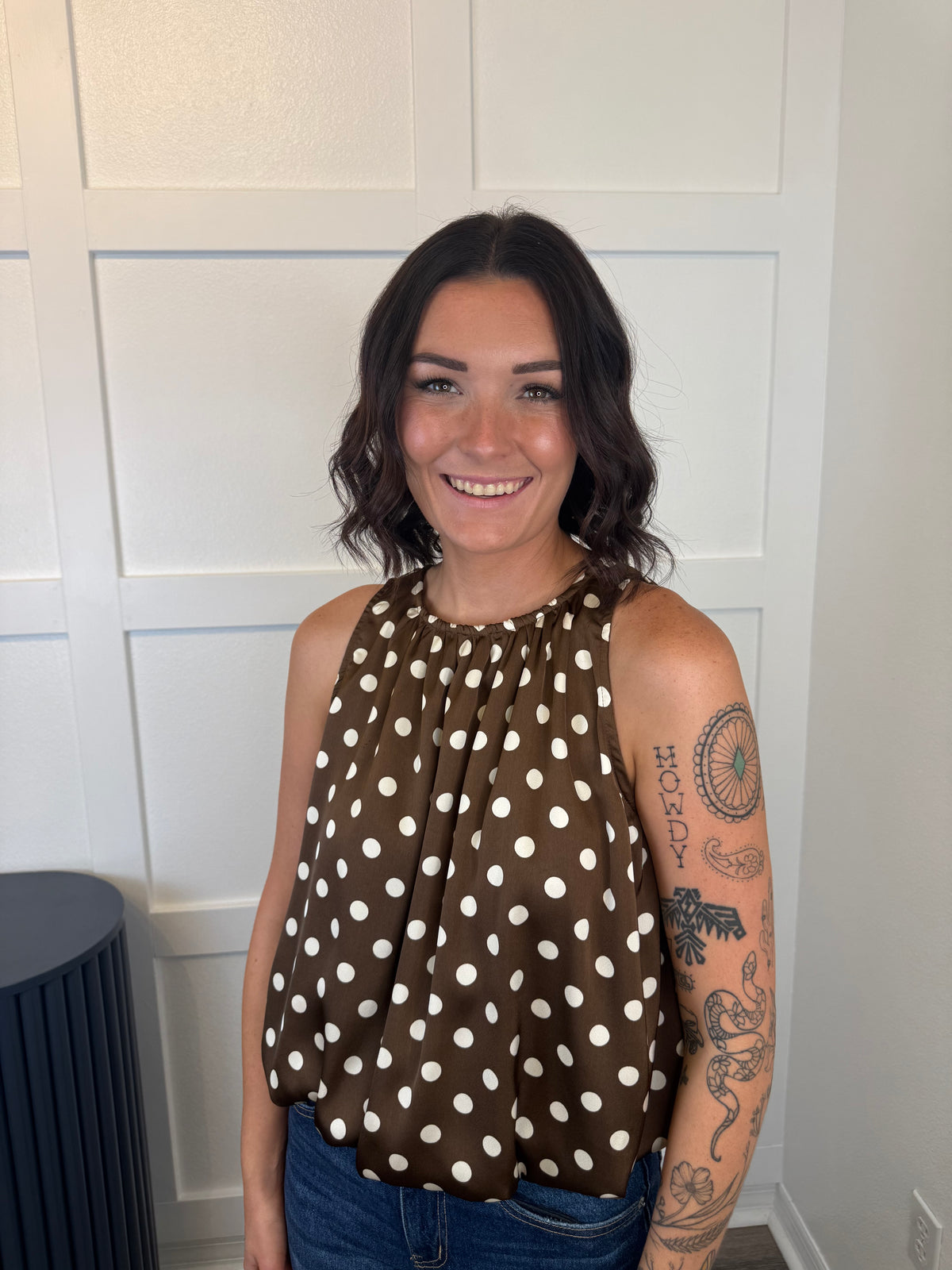 Cocoa Dot Blouse