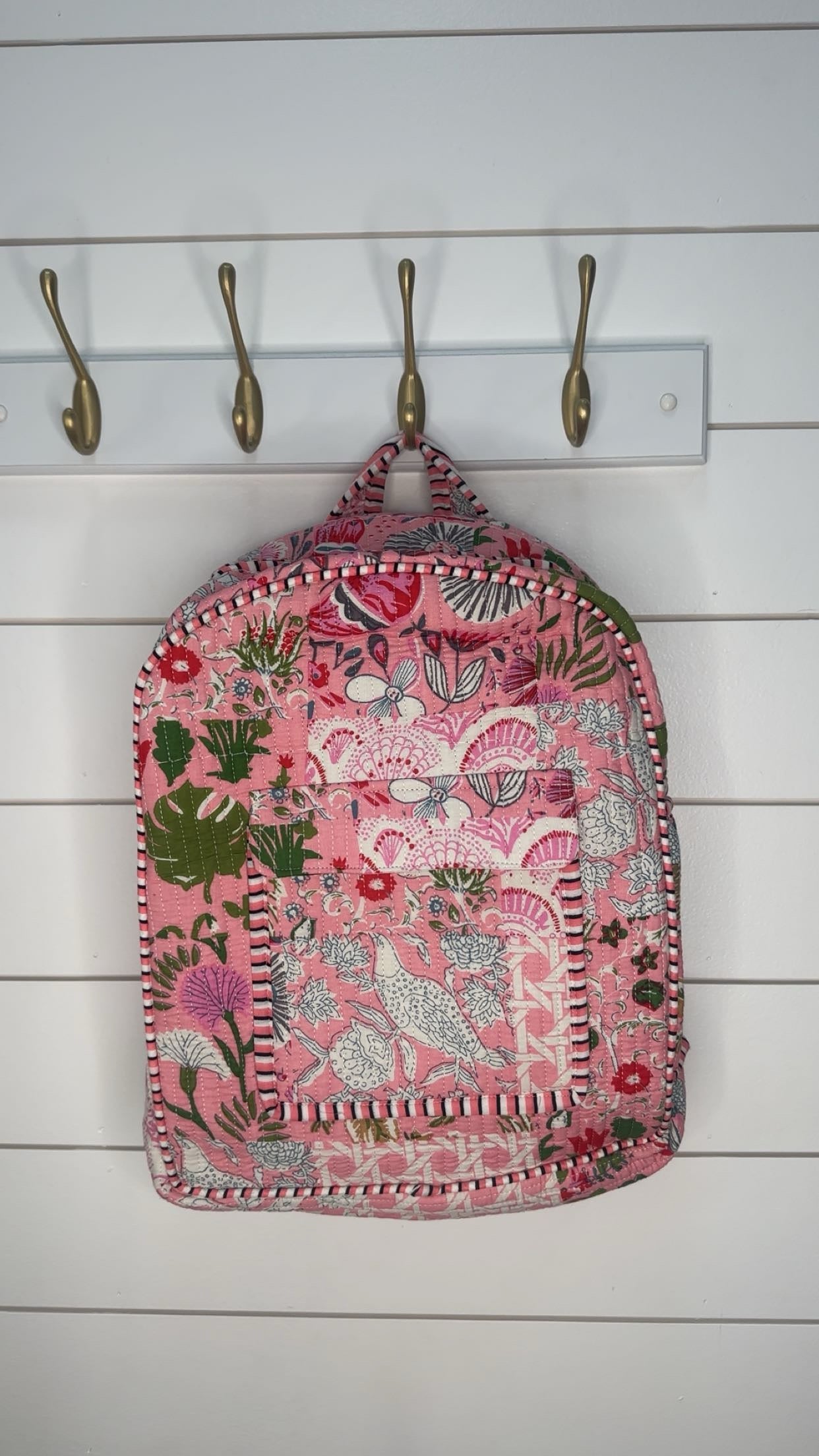 Small Quilted Backpack- Pink Paradise