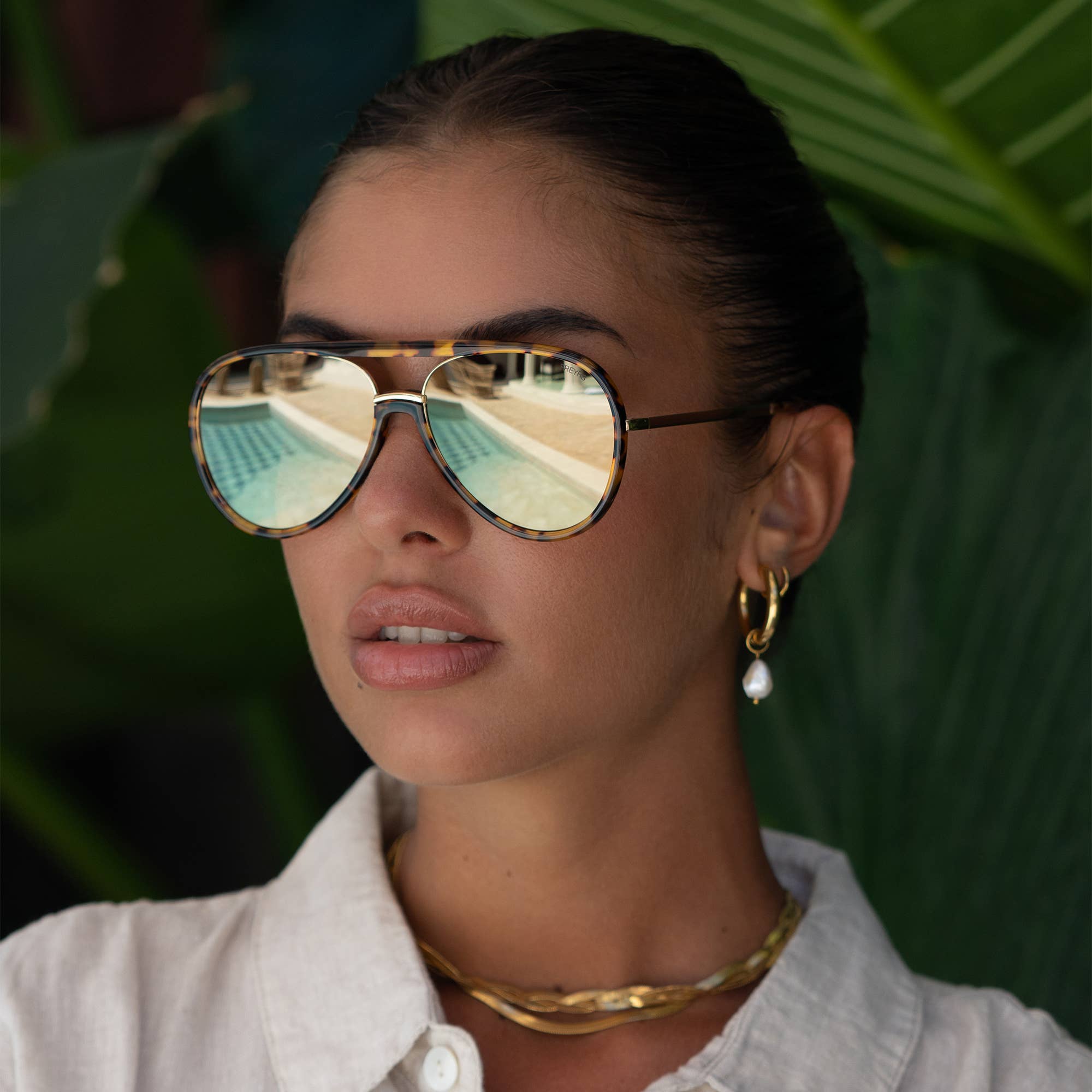 Shay Unisex Aviator Sunglasses